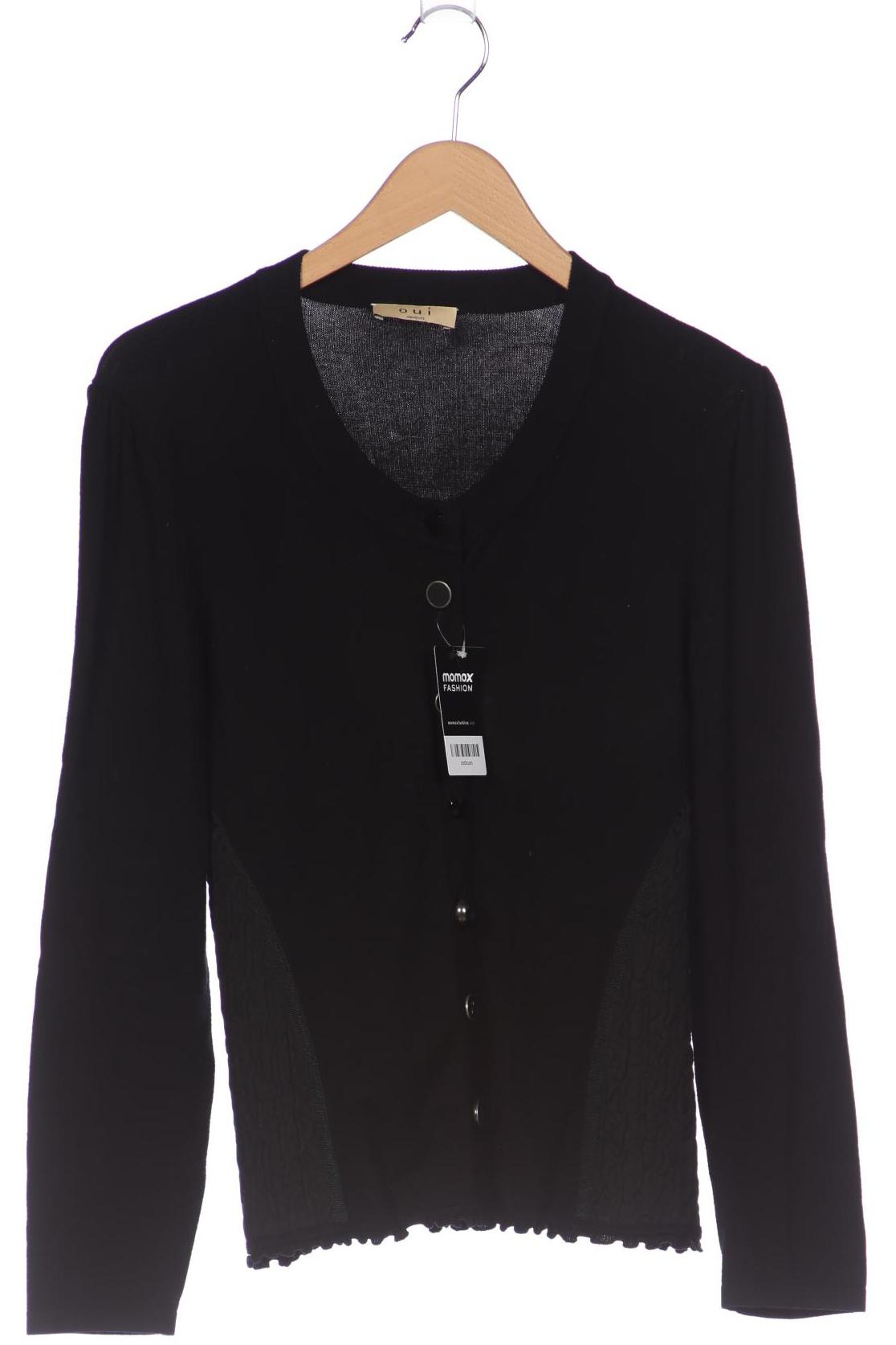 

Oui Damen Strickjacke, schwarz
