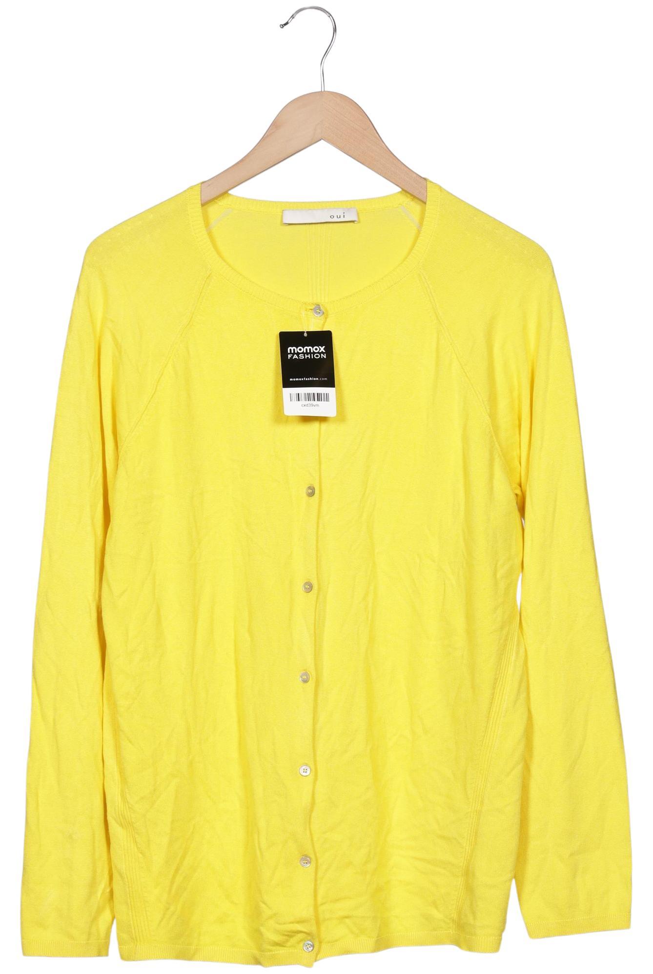 

Oui Damen Strickjacke, gelb, Gr. 44