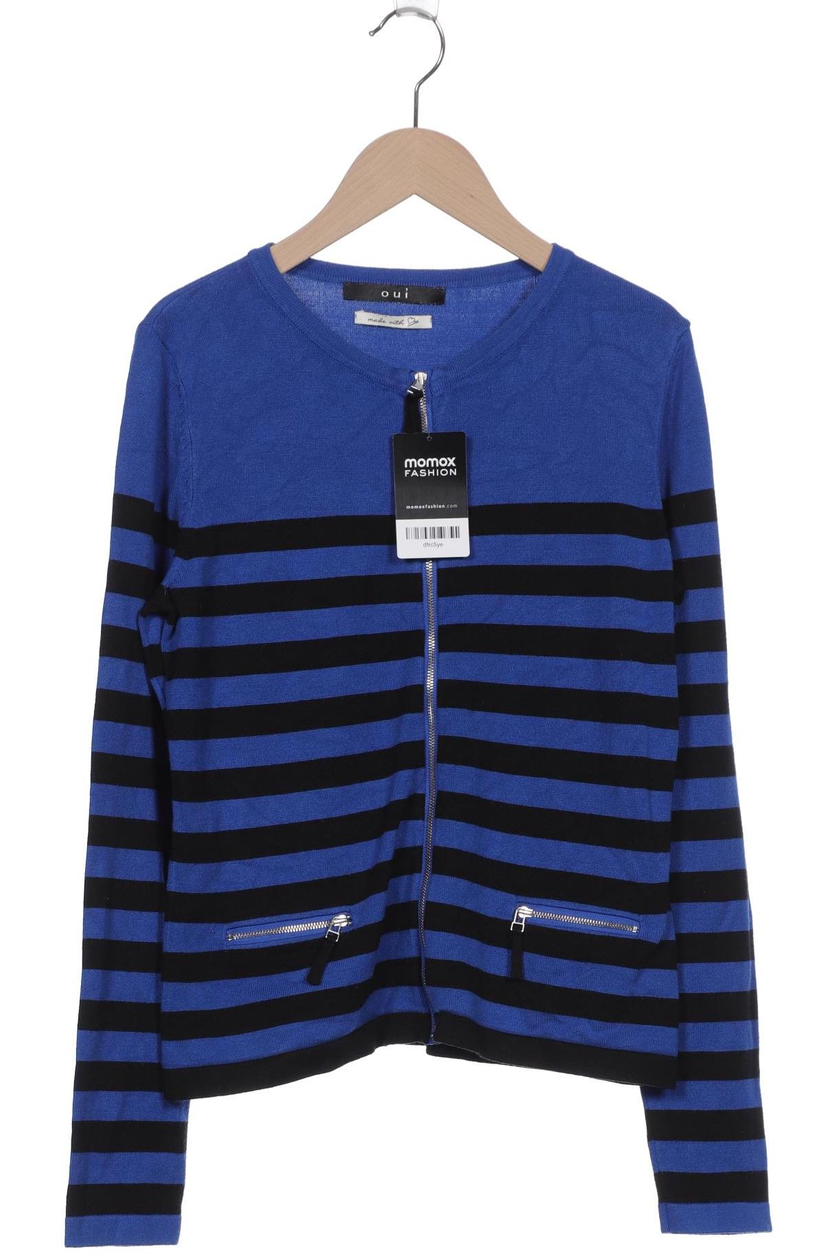 

Oui Damen Strickjacke, blau, Gr. 36