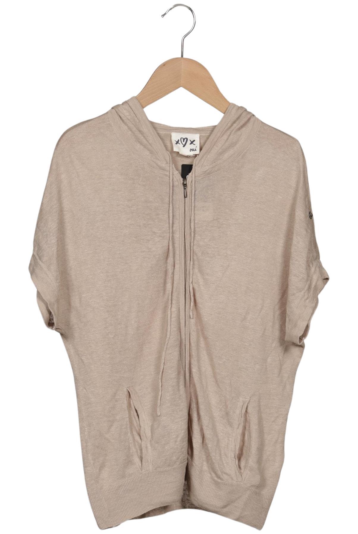 

Oui Damen Strickjacke, beige, Gr. 36