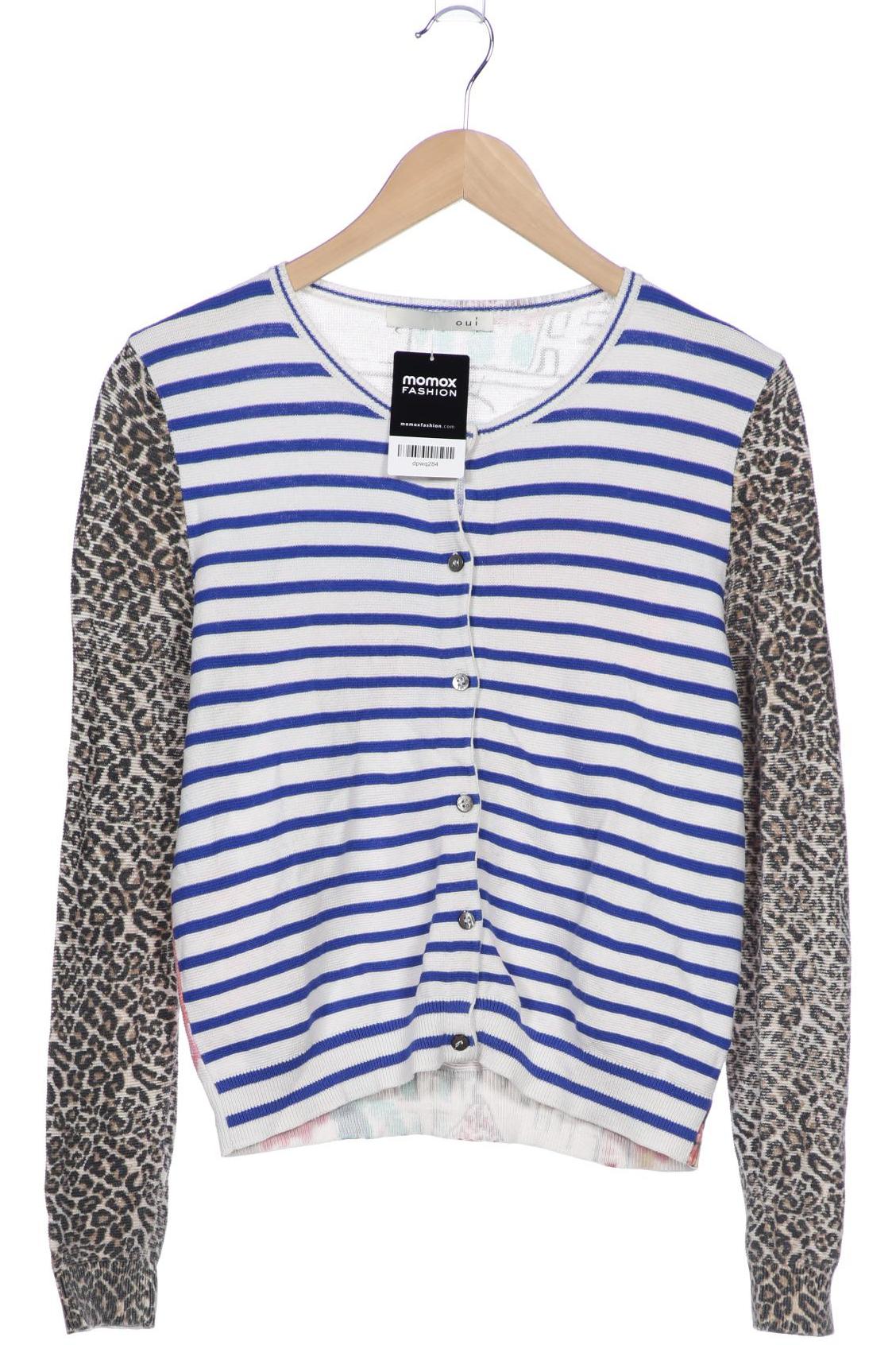 

Oui Damen Strickjacke, weiß, Gr. 36