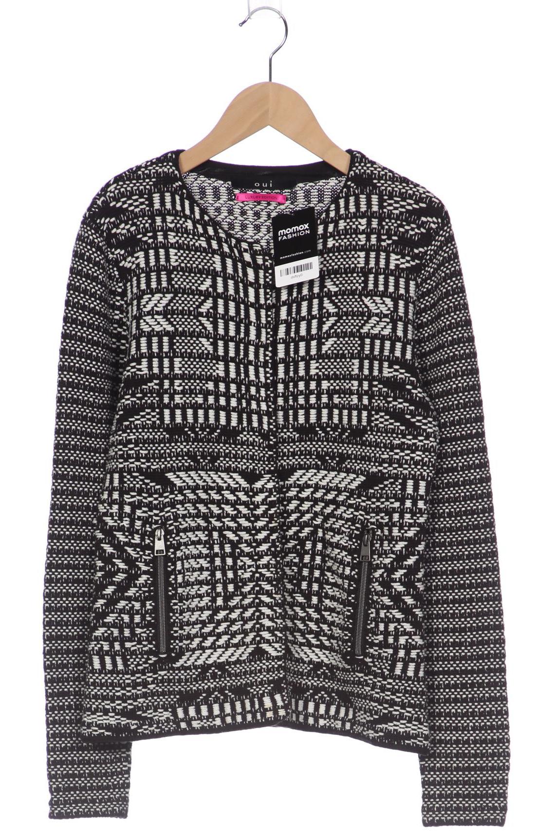 

Oui Damen Strickjacke, schwarz