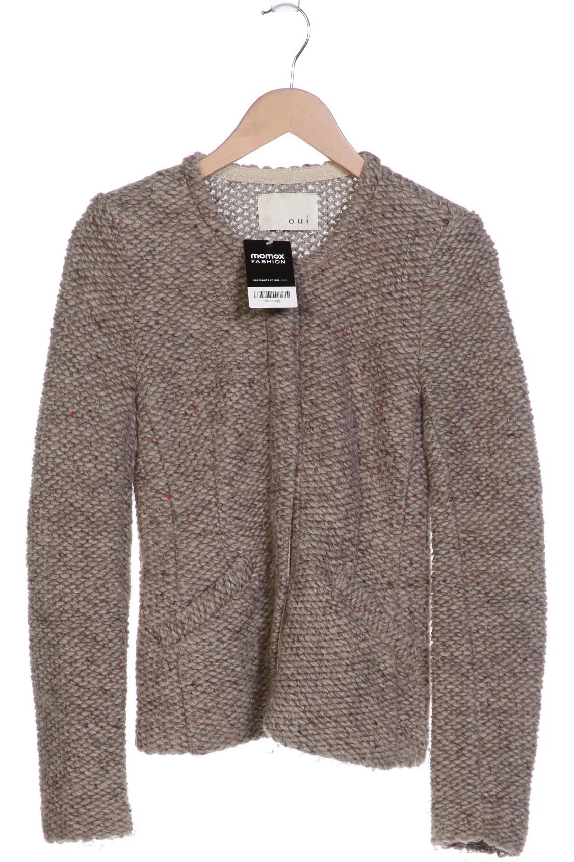 

Oui Damen Strickjacke, beige, Gr. 36