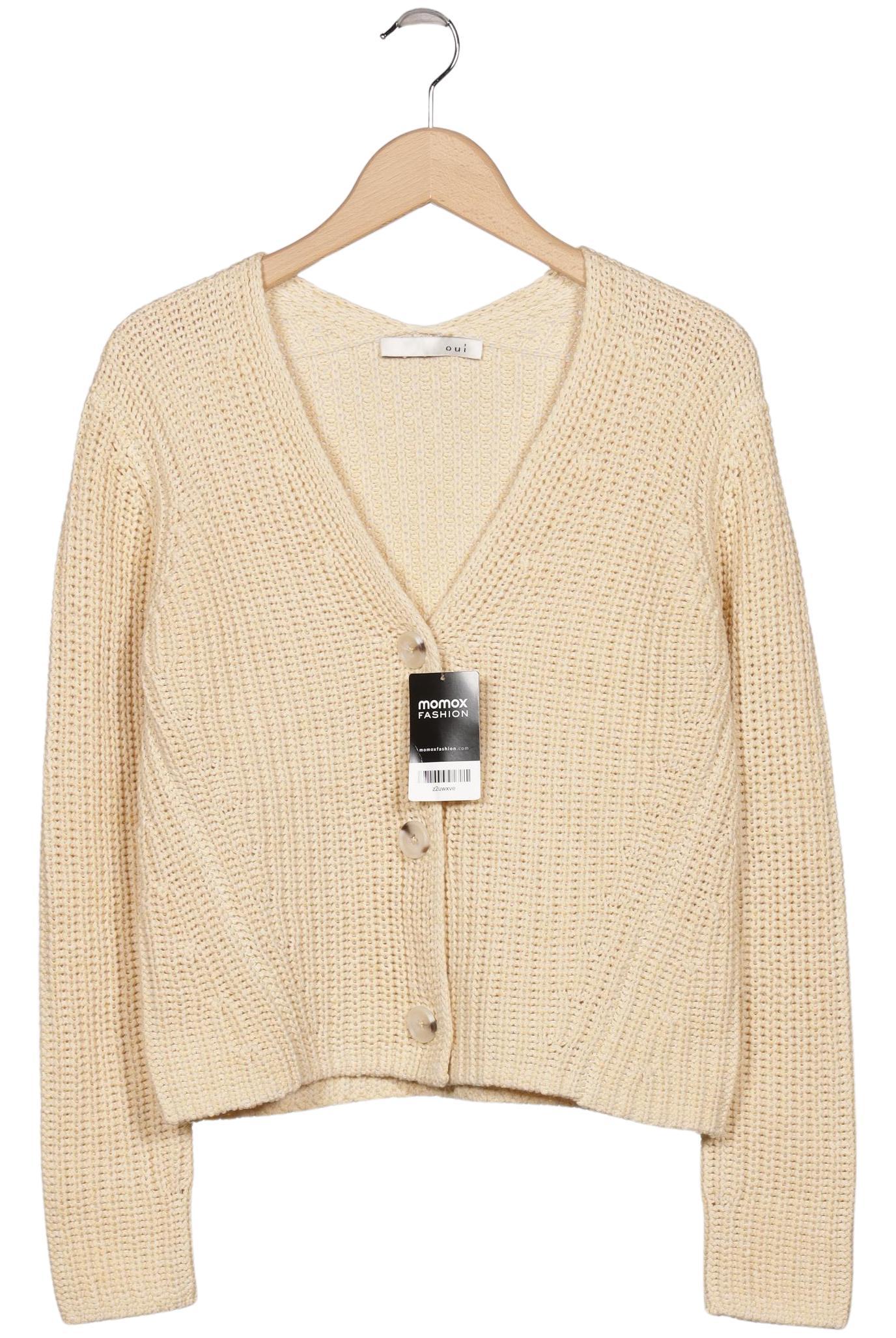 

Oui Damen Strickjacke, cremeweiß, Gr. 36
