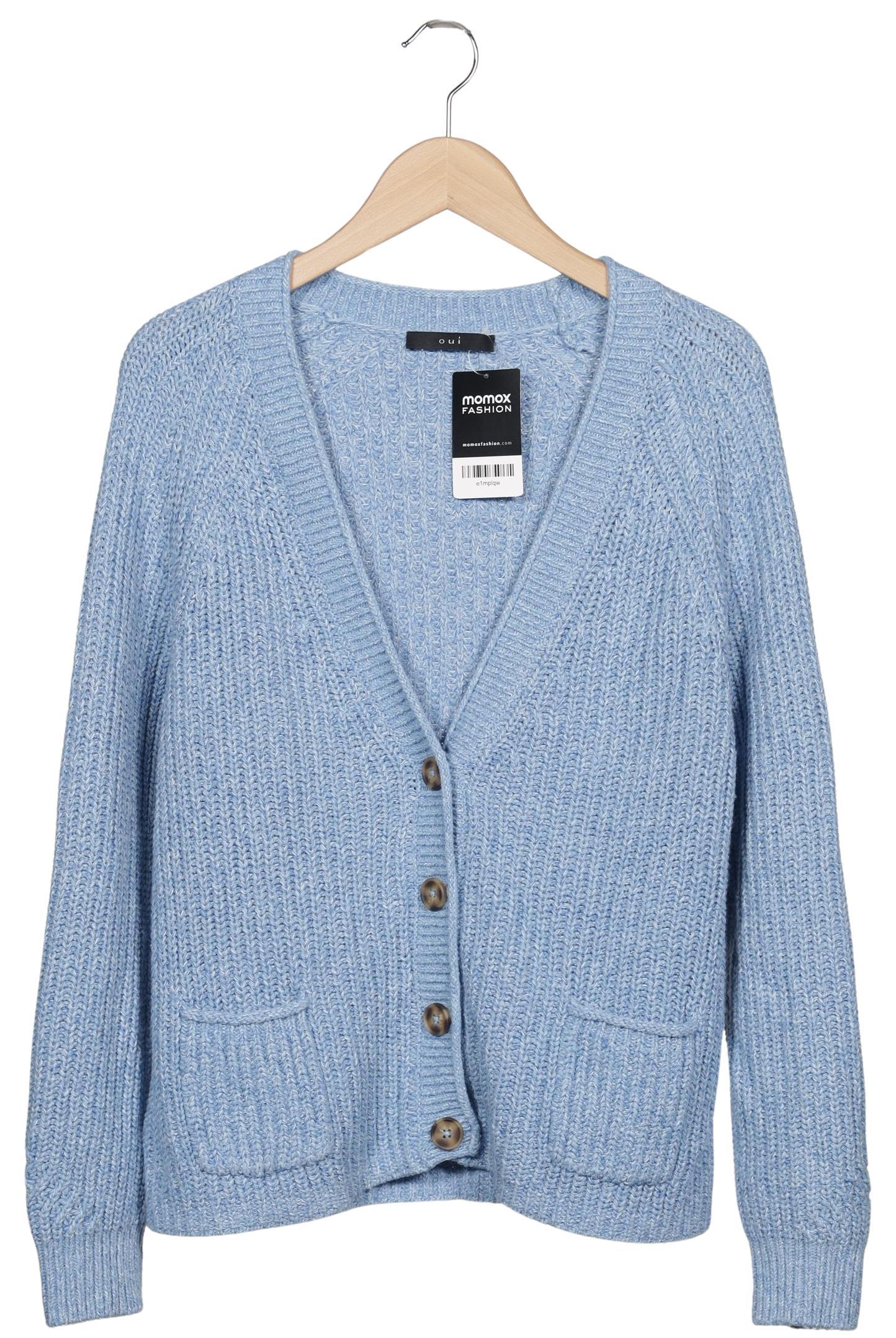 

Oui Damen Strickjacke, hellblau, Gr. 42