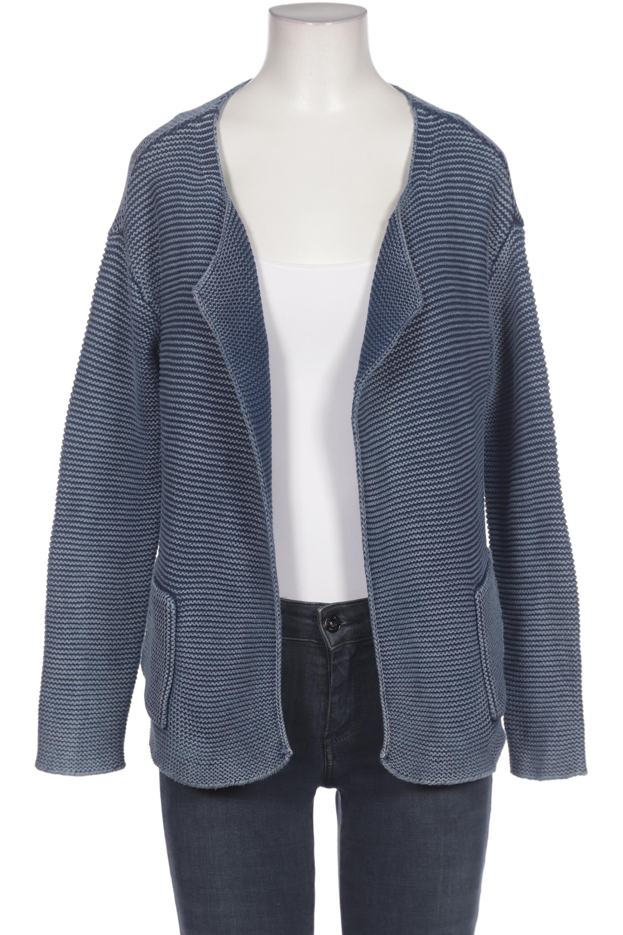 

Oui Damen Strickjacke, blau, Gr. 38