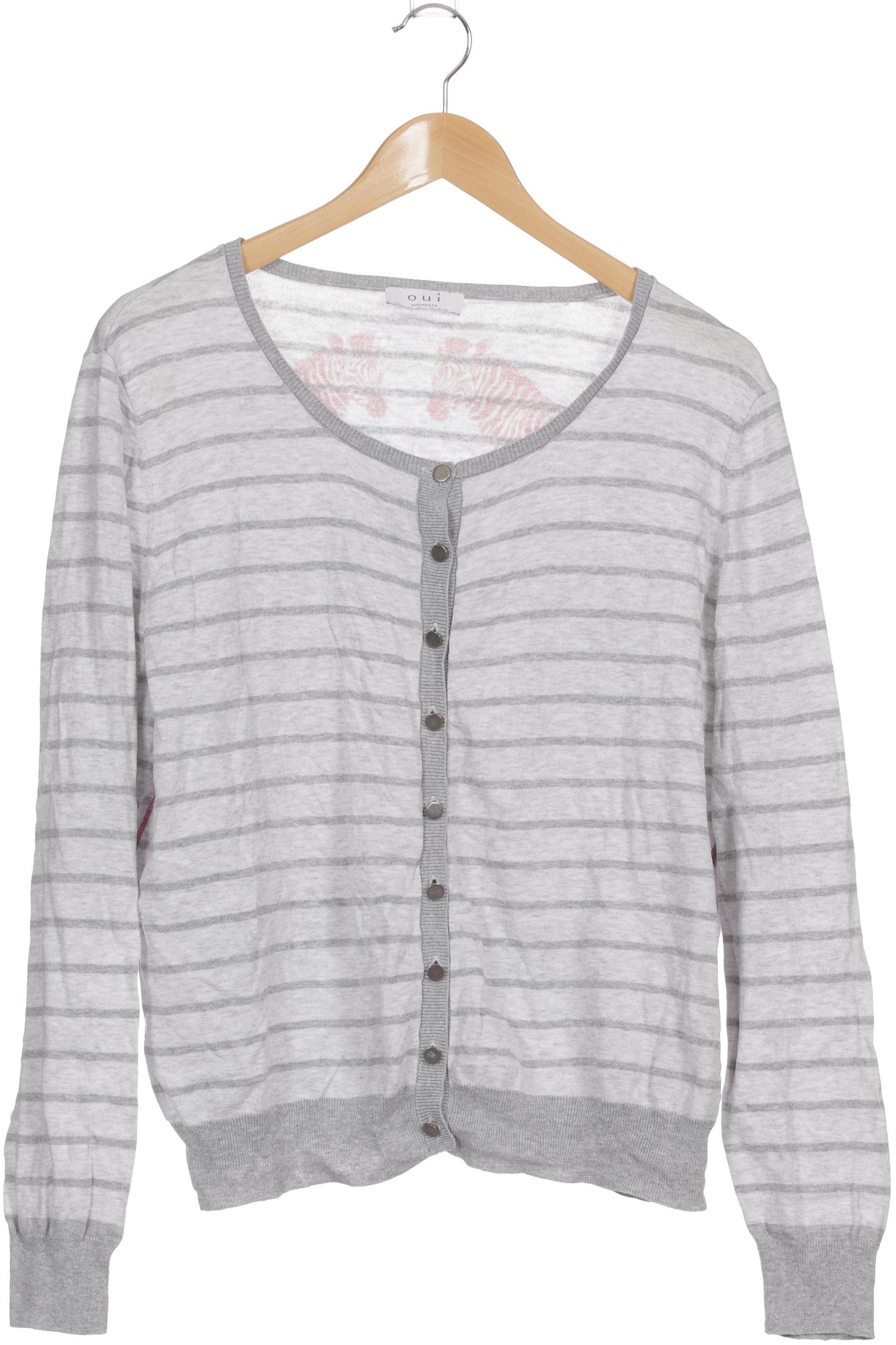 

Oui Damen Strickjacke, grau, Gr. 46