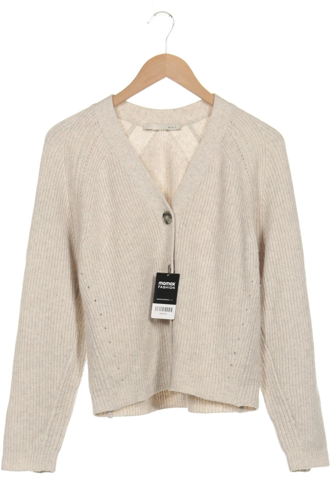 

Oui Damen Strickjacke, beige, Gr. 36