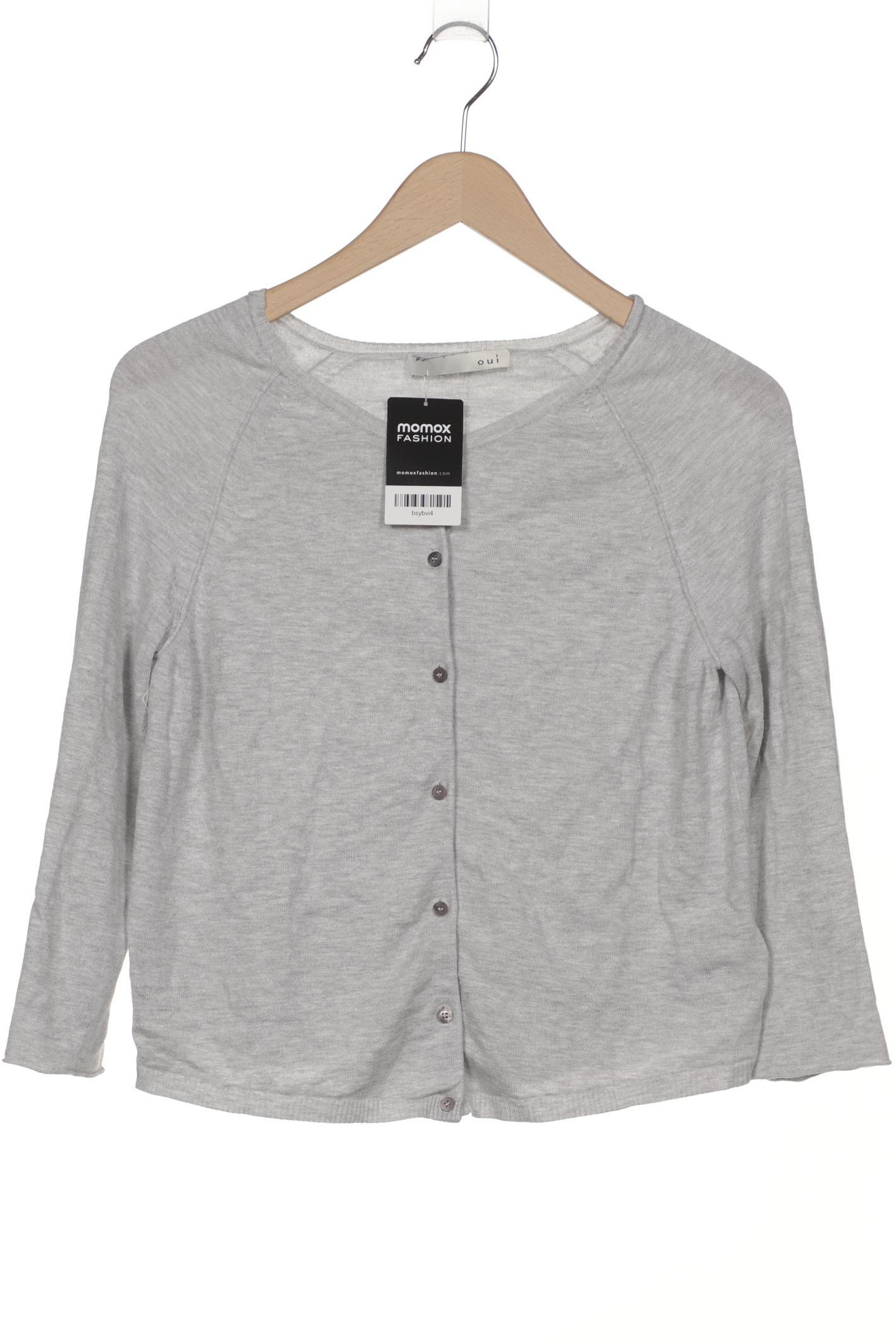 

Oui Damen Strickjacke, grau, Gr. 36