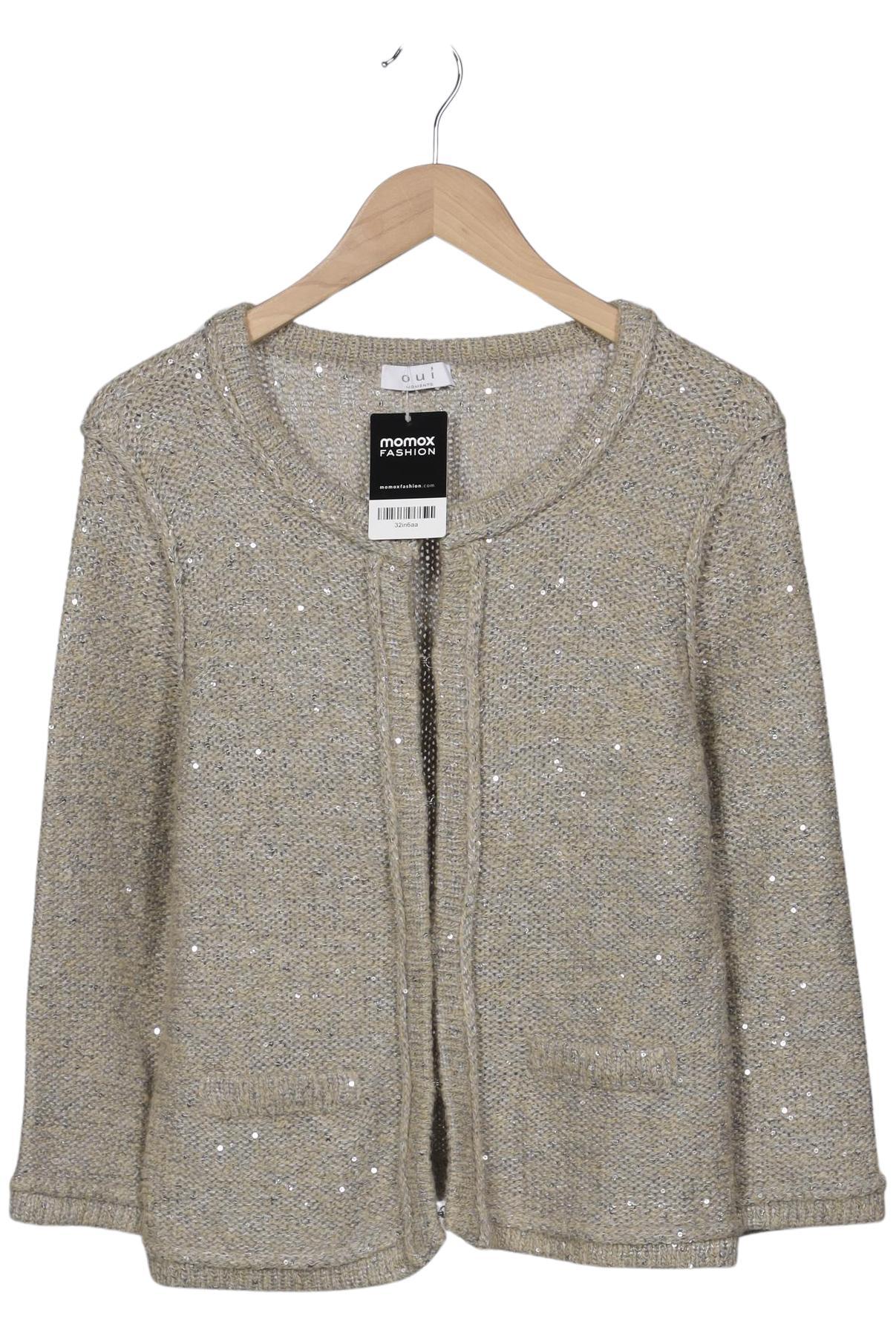 

Oui Damen Strickjacke, beige, Gr. 42