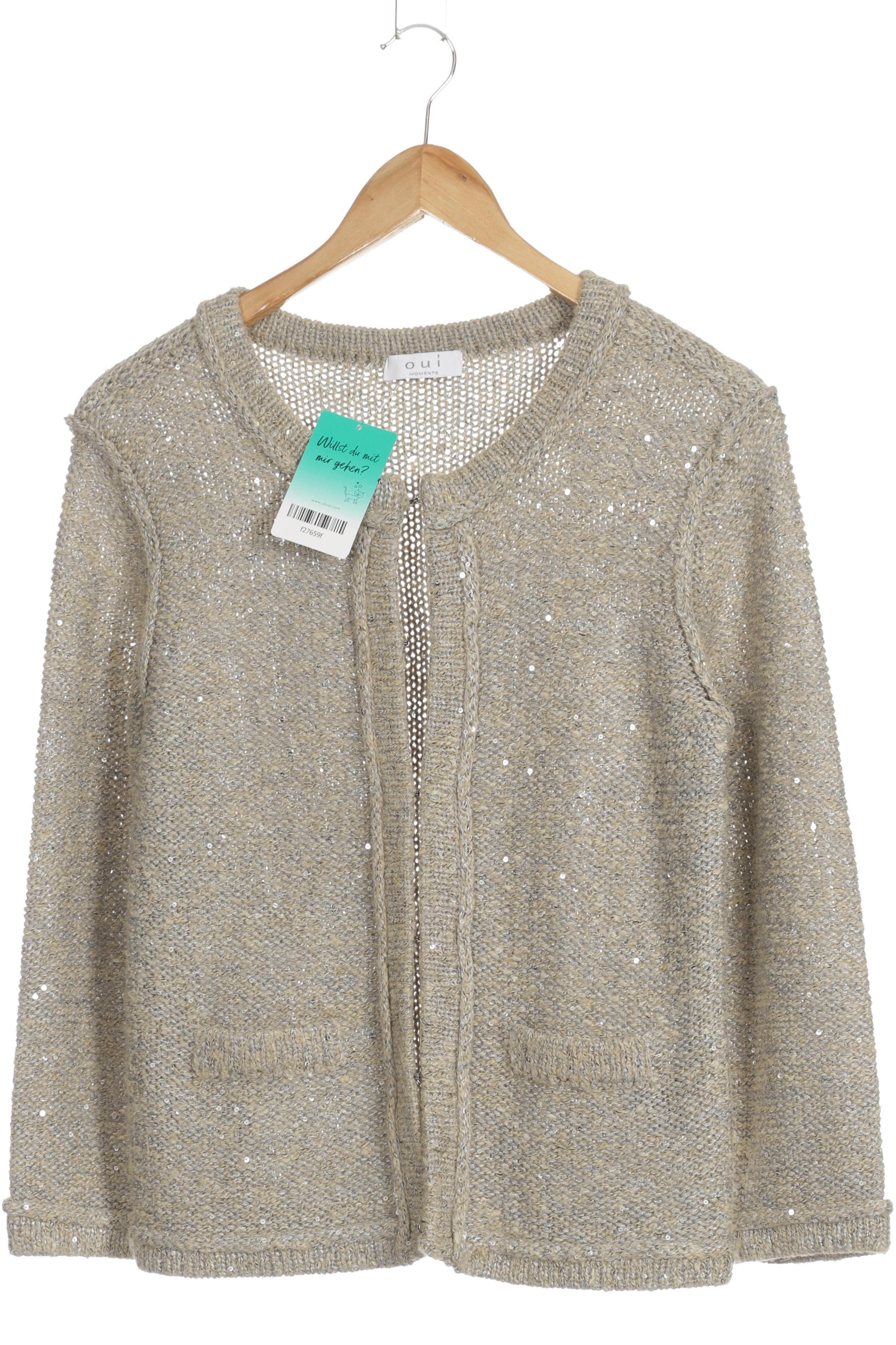 

Oui Damen Strickjacke, beige, Gr. 36