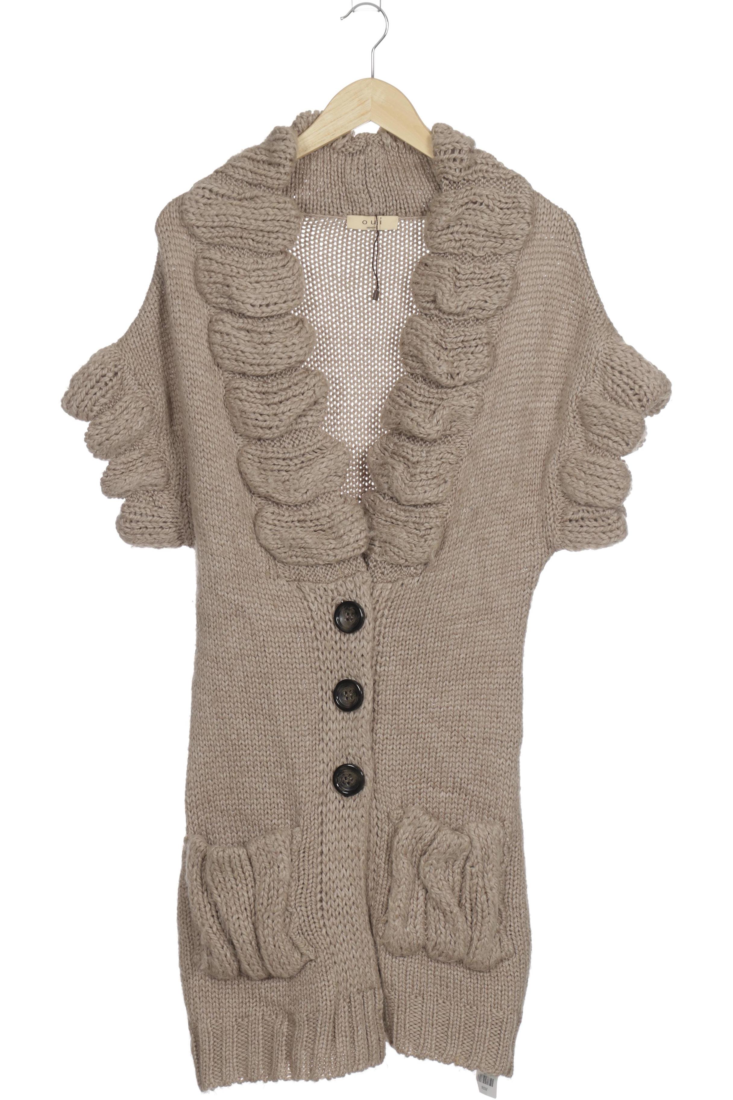 

Oui Damen Strickjacke, braun, Gr. 36