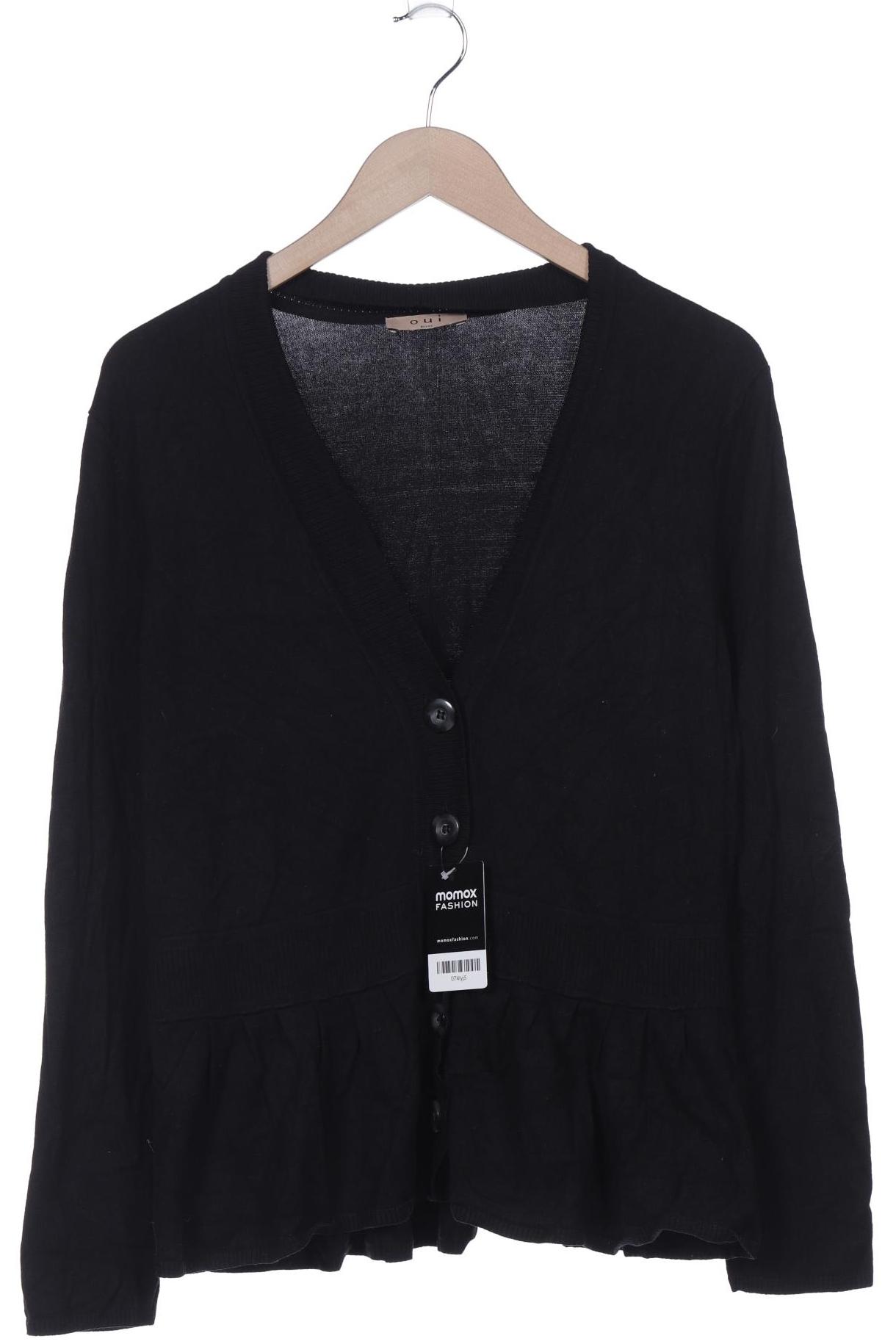 

Oui Damen Strickjacke, schwarz, Gr. 44