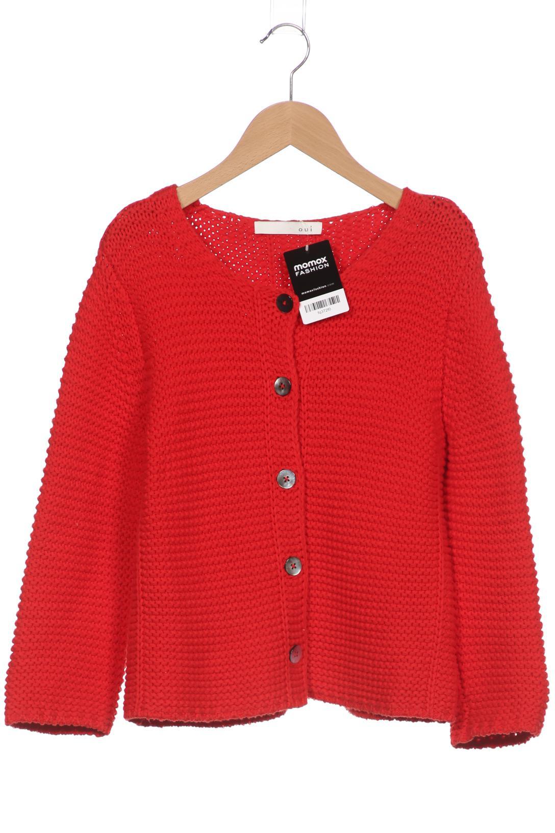 

Oui Damen Strickjacke, rot, Gr. 36