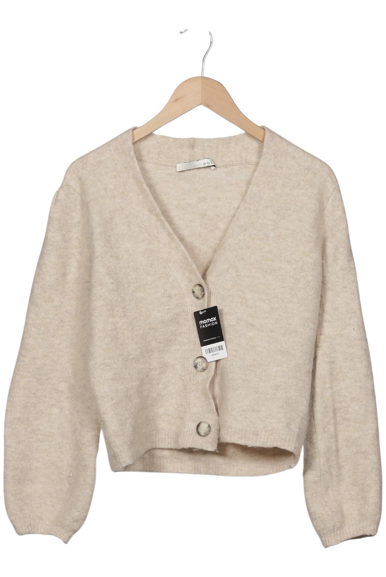 

Oui Damen Strickjacke, beige, Gr. 42