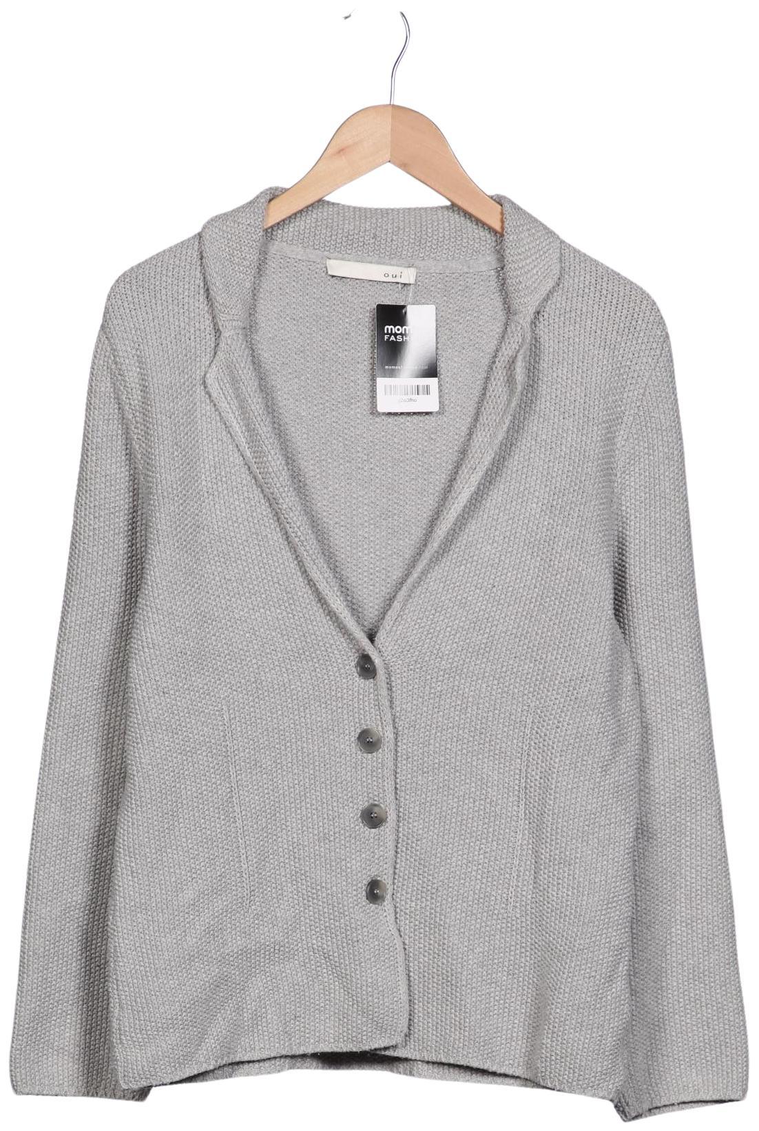 

Oui Damen Strickjacke, grau, Gr. 42