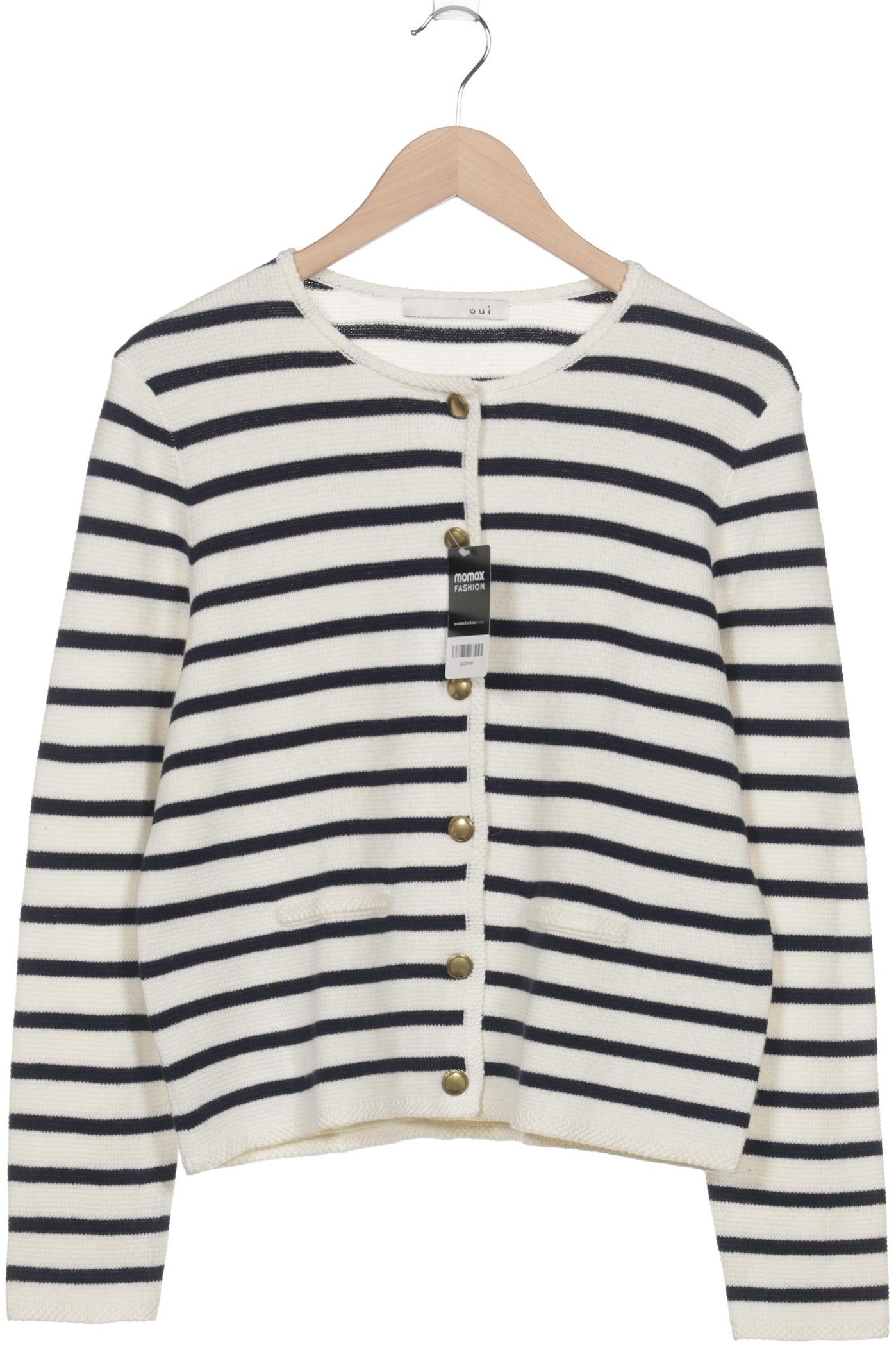 

Oui Damen Strickjacke, cremeweiß, Gr. 42