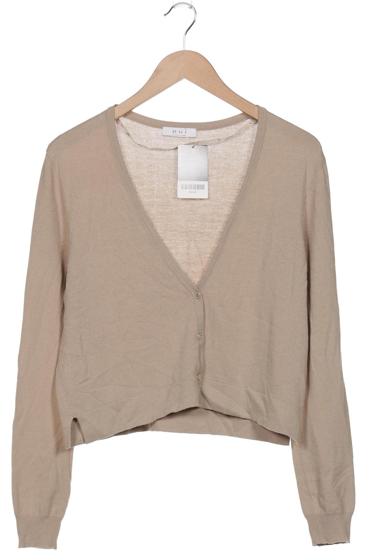 

Oui Damen Strickjacke, beige, Gr. 42