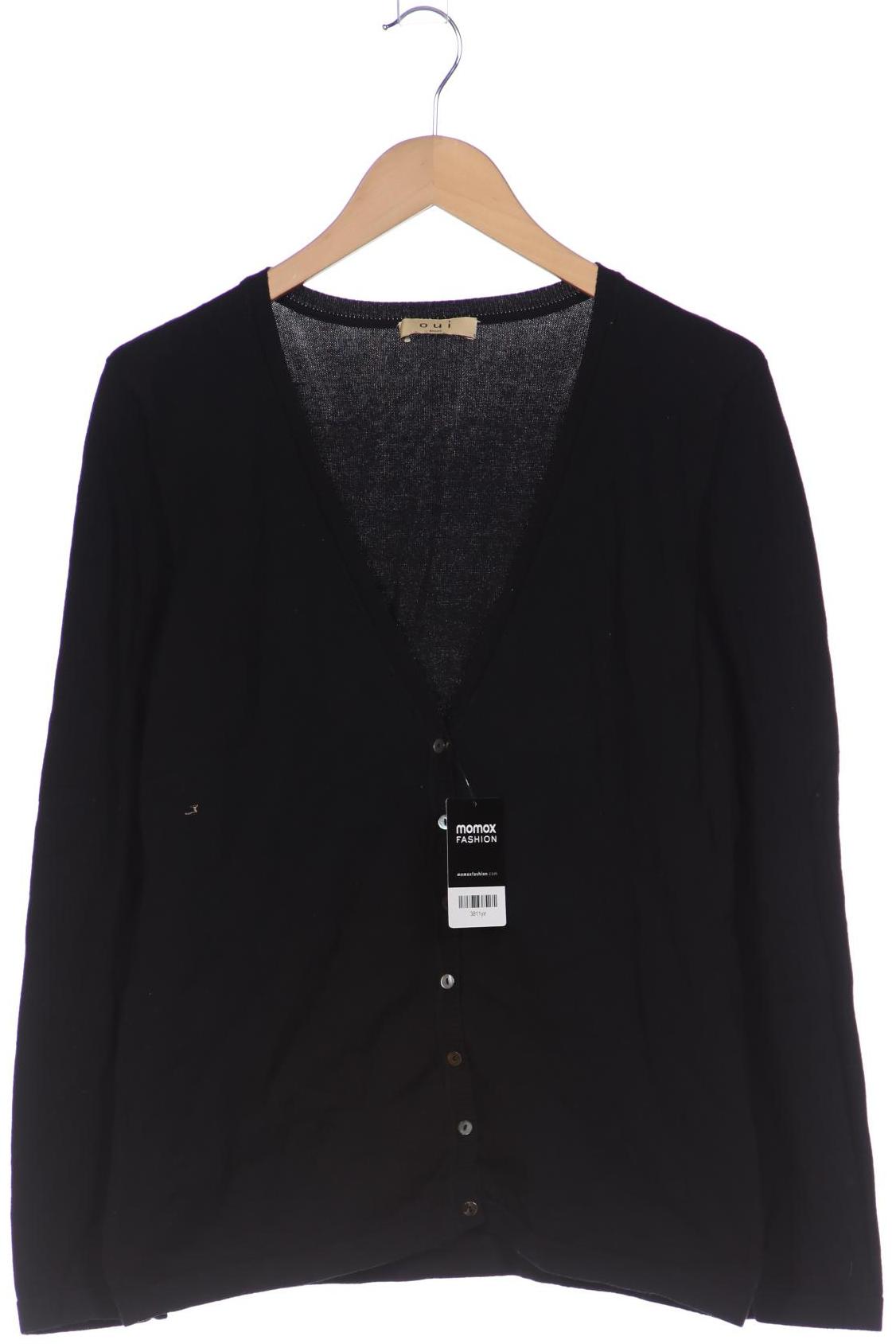 

Oui Damen Strickjacke, schwarz, Gr. 42