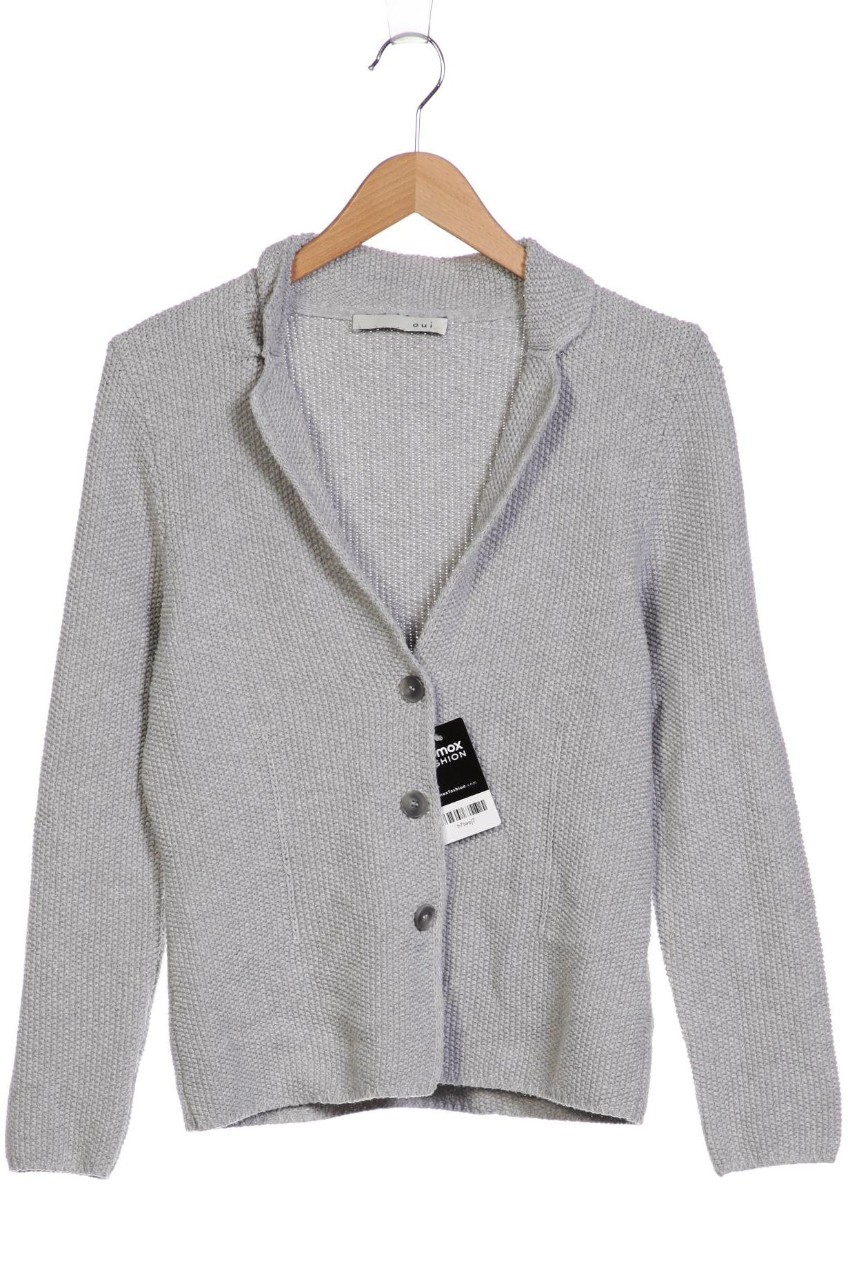 

Oui Damen Strickjacke, grau, Gr. 38