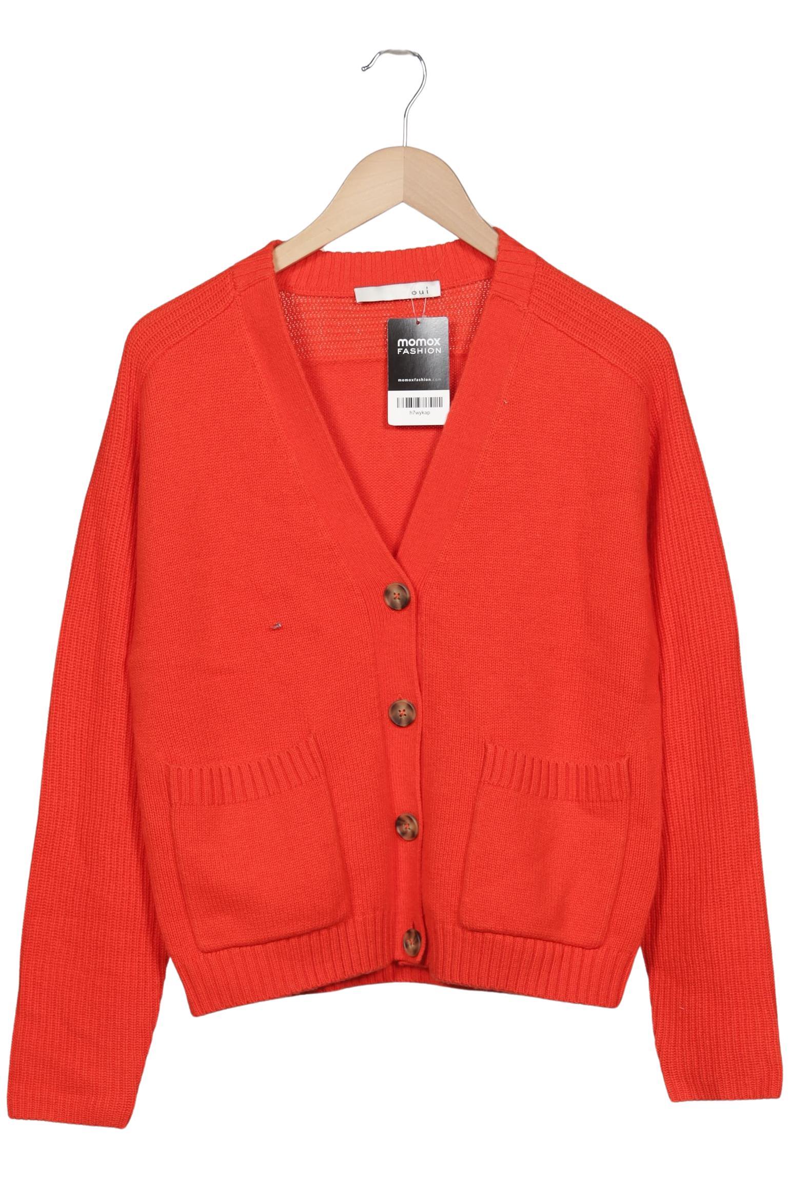 

Oui Damen Strickjacke, rot, Gr. 36