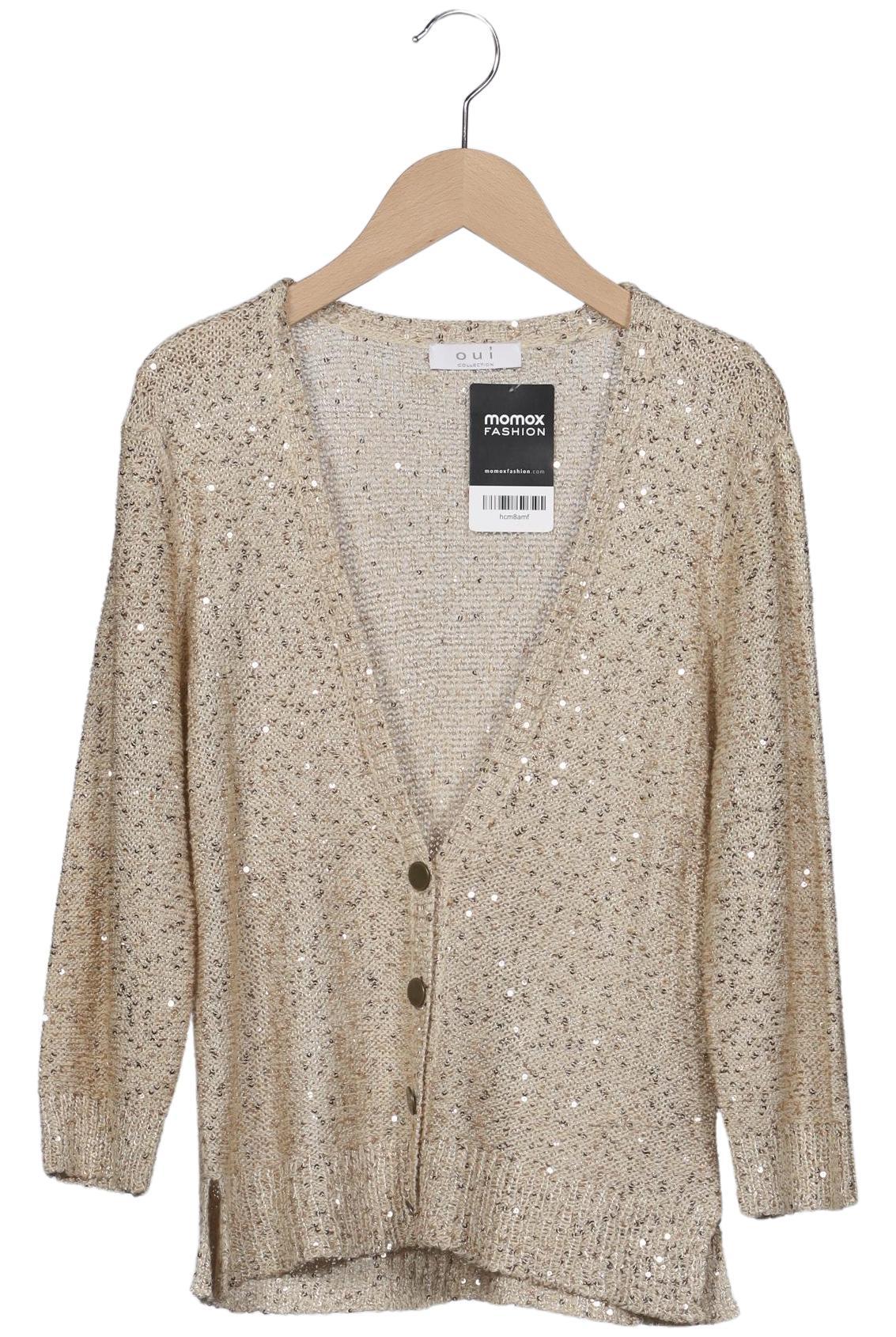 

Oui Damen Strickjacke, beige, Gr. 40