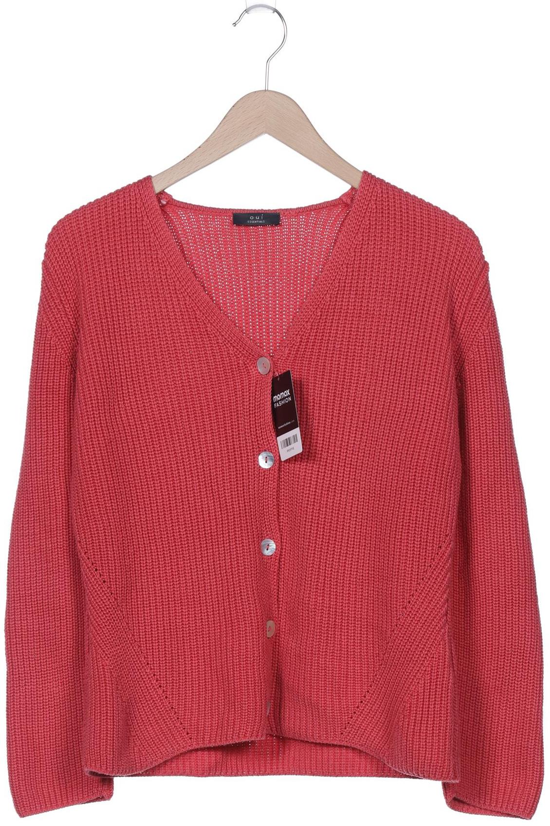 

Oui Damen Strickjacke, rot, Gr. 36