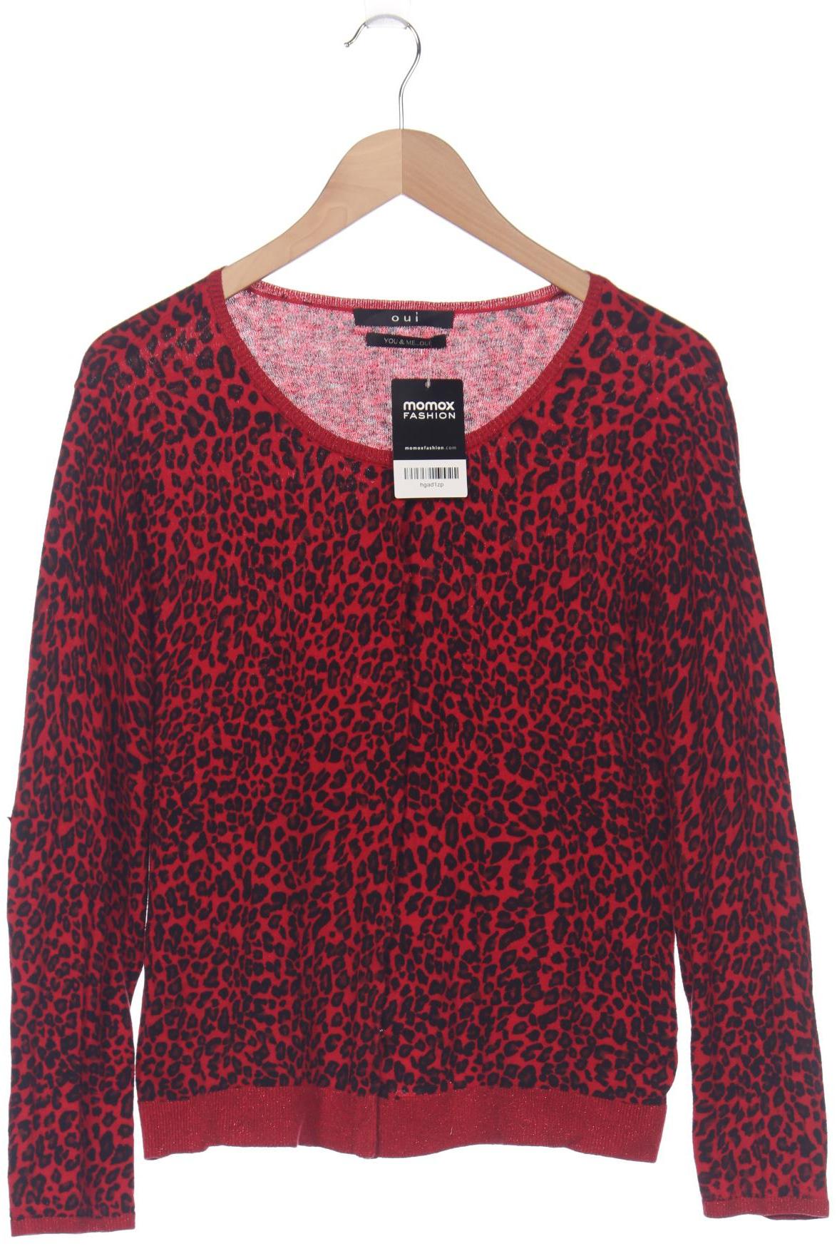 

Oui Damen Strickjacke, rot, Gr. 40
