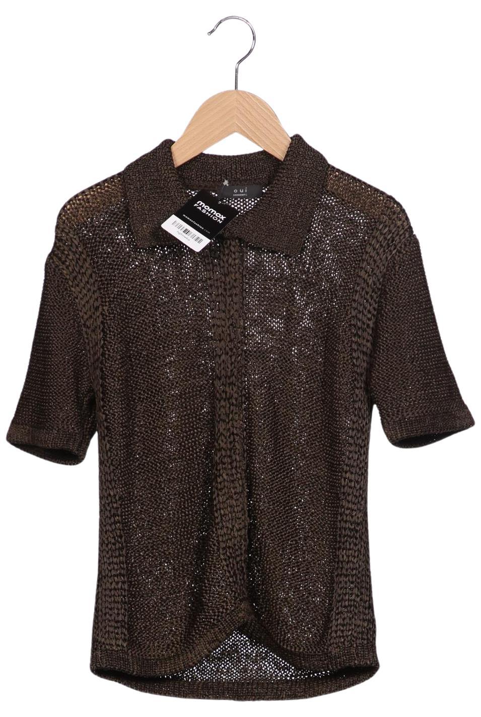 

Oui Damen Strickjacke, braun, Gr. 36