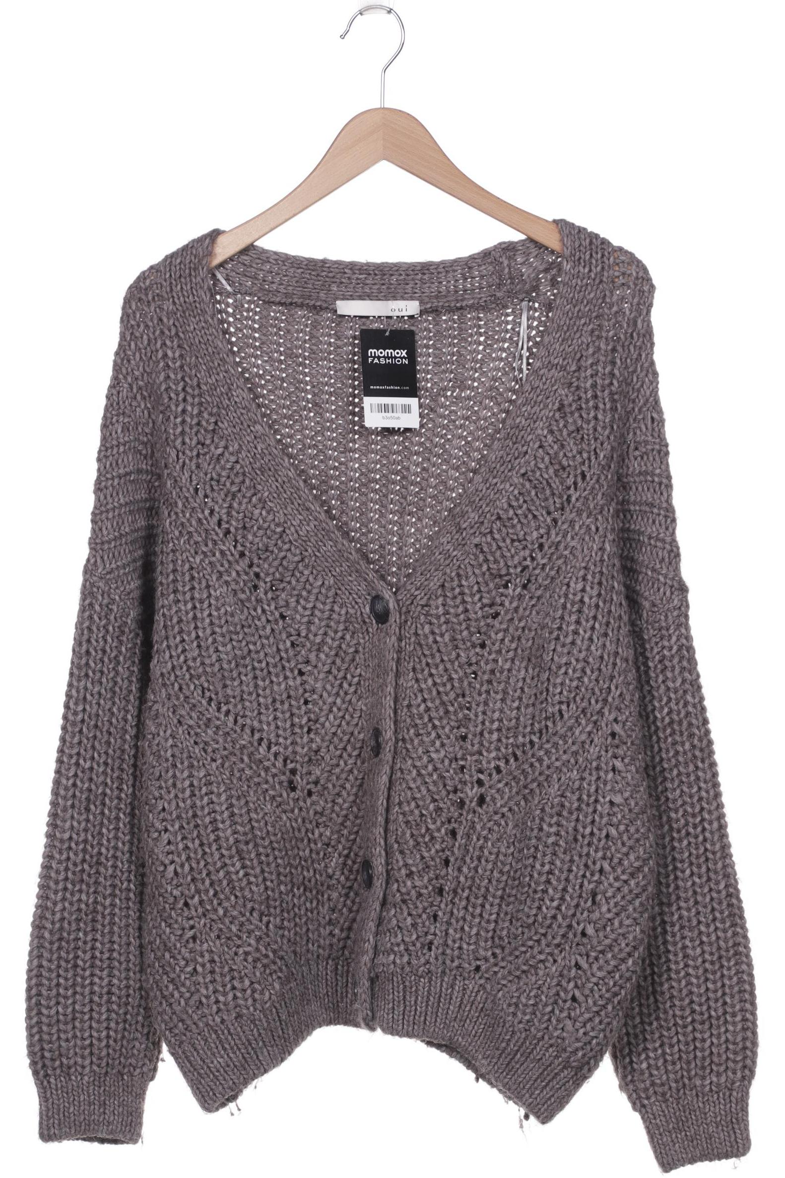 

Oui Damen Strickjacke, grau, Gr. 42
