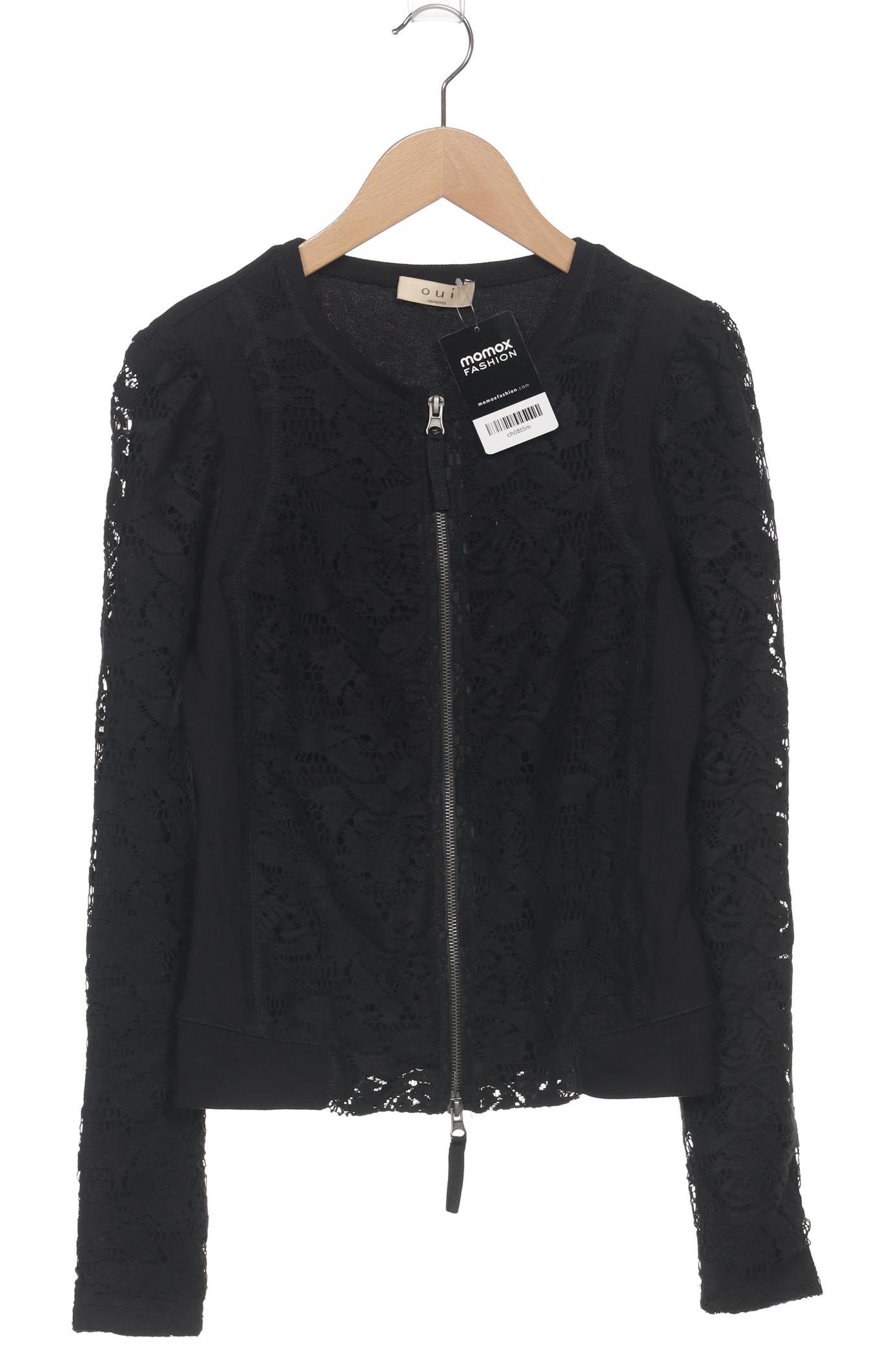 

Oui Damen Strickjacke, schwarz, Gr. 36