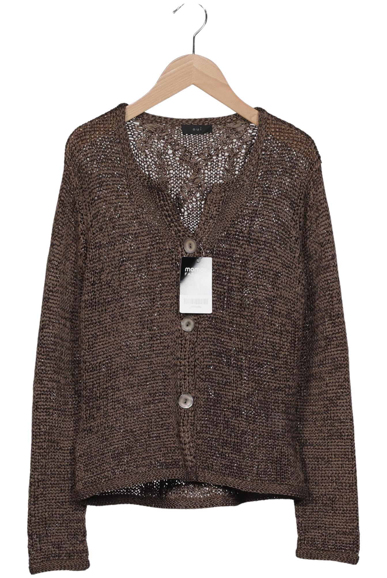 

Oui Damen Strickjacke, braun, Gr. 38