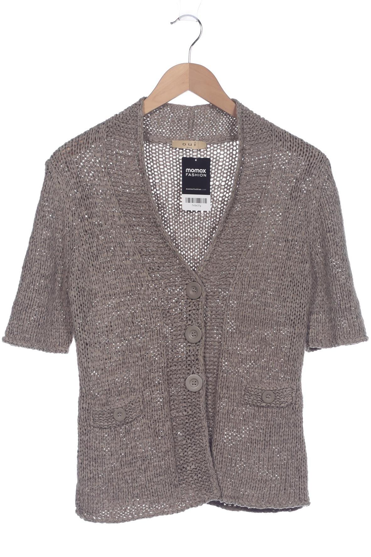 

Oui Damen Strickjacke, beige, Gr. 36