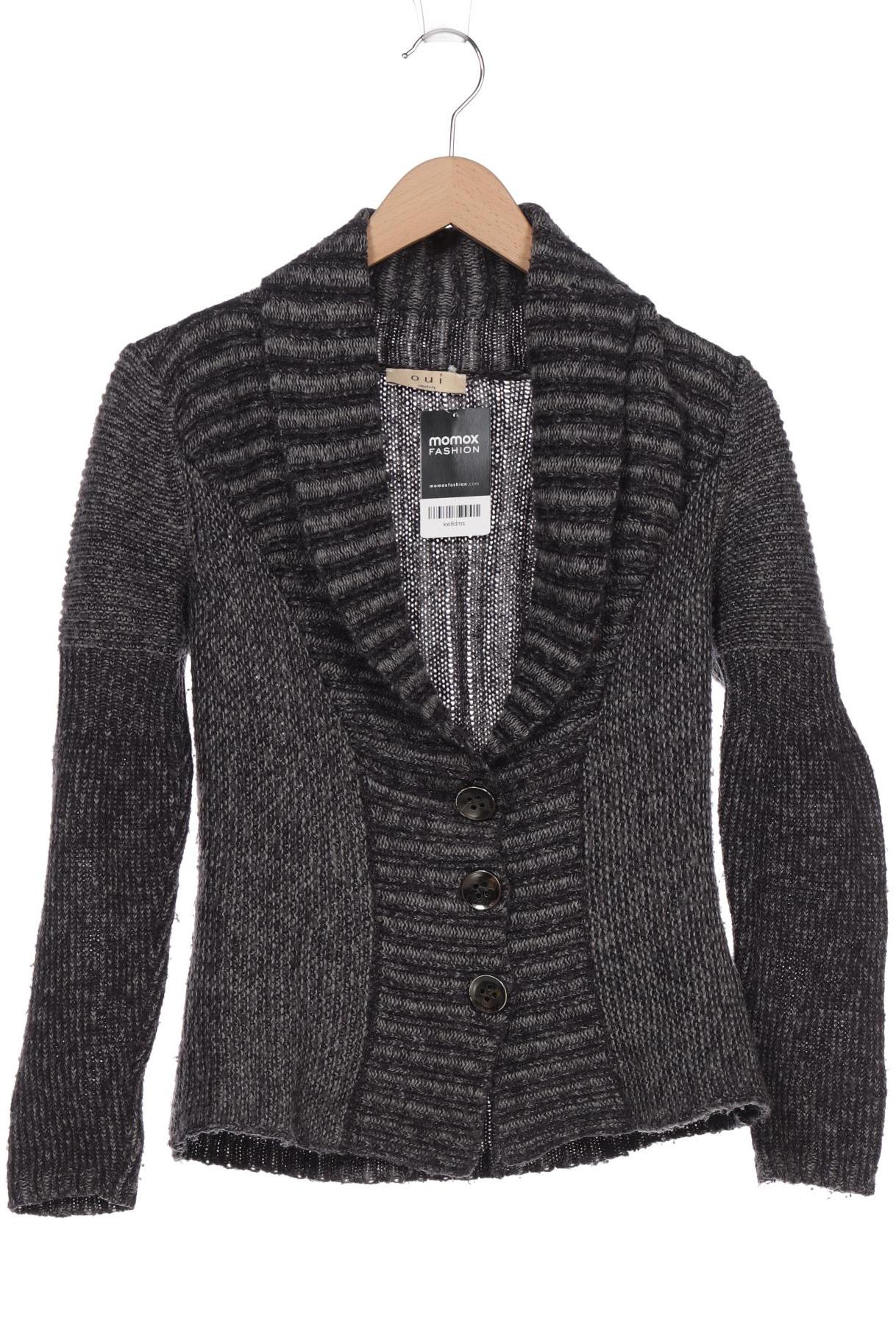 

Oui Damen Strickjacke, grau, Gr. 36