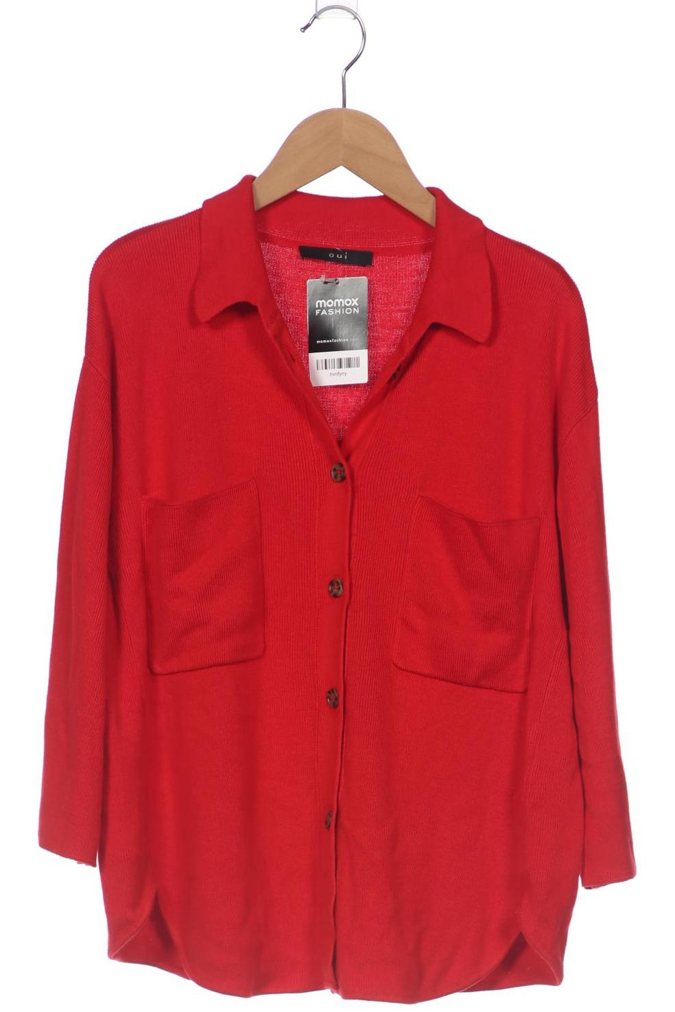 

Oui Damen Strickjacke, rot, Gr. 38