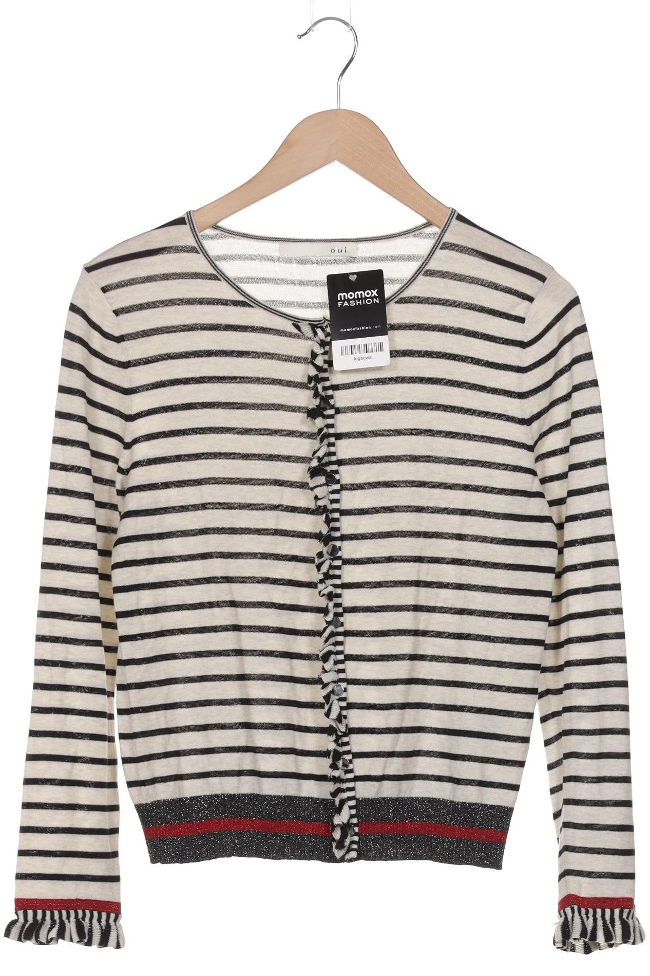 

Oui Damen Strickjacke, cremeweiß, Gr. 36