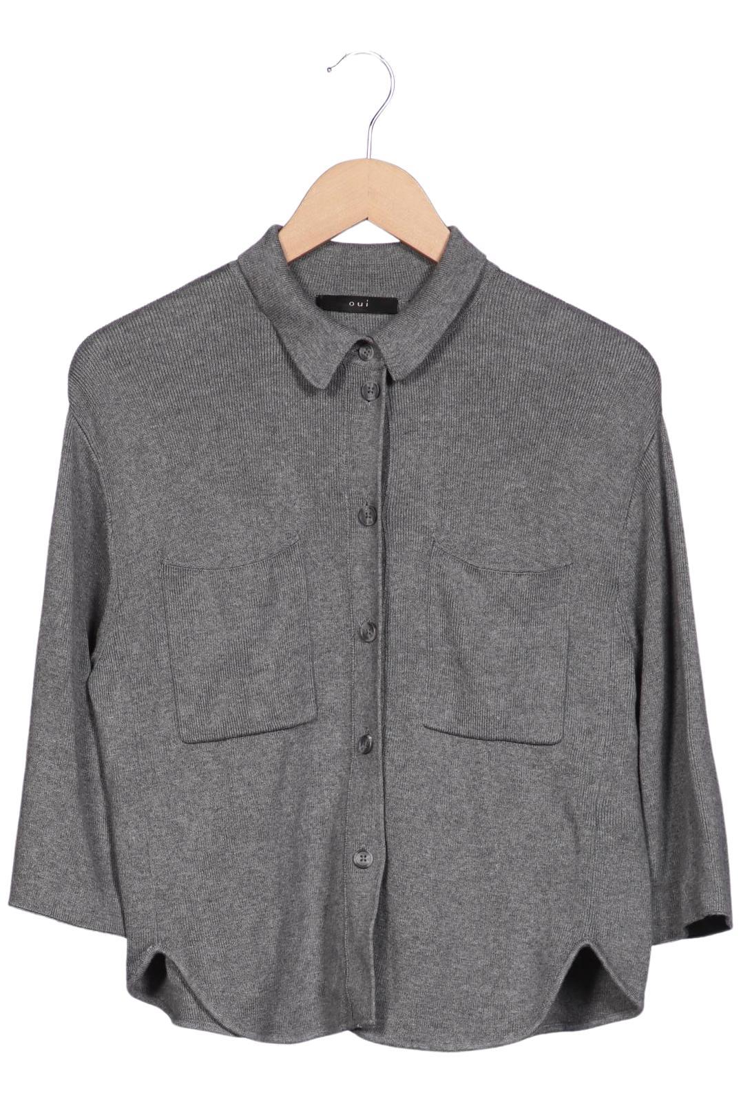 

Oui Damen Strickjacke, grau, Gr. 36