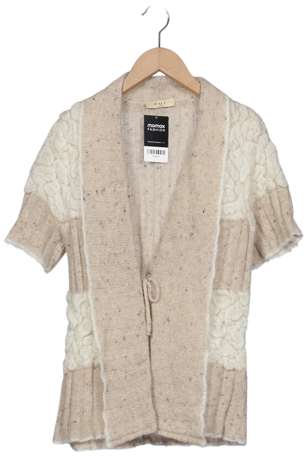 

Oui Damen Strickjacke, beige, Gr. 42