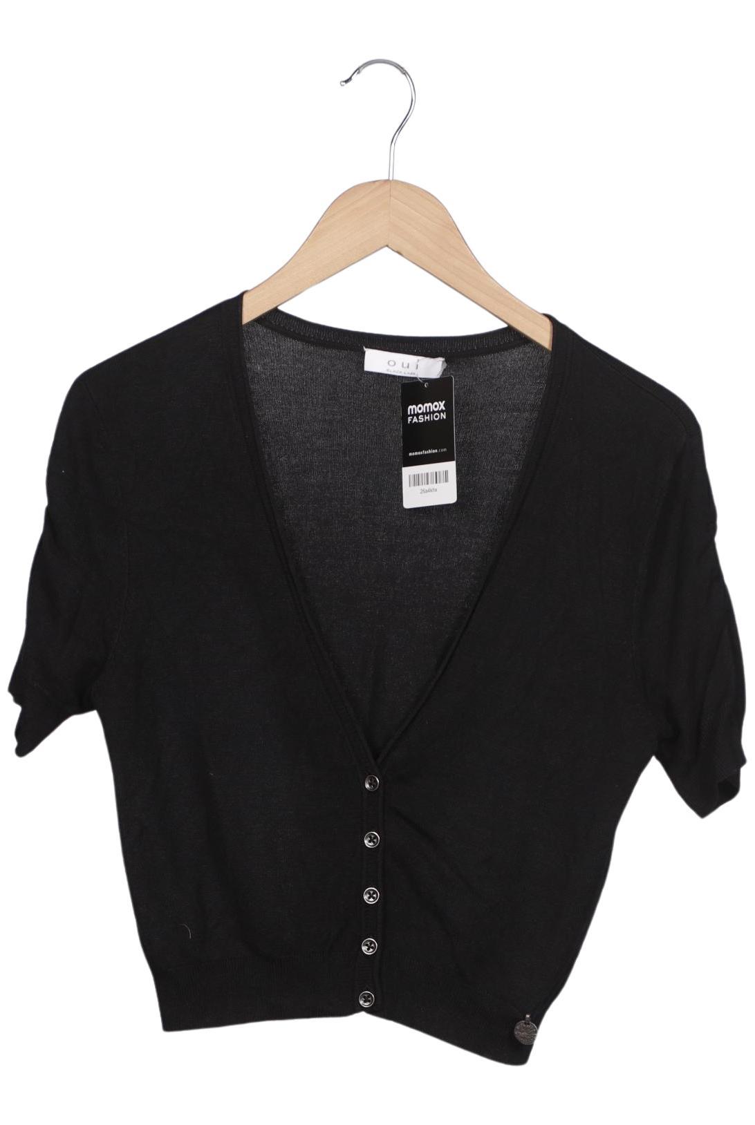 

Oui Damen Strickjacke, schwarz, Gr. 38