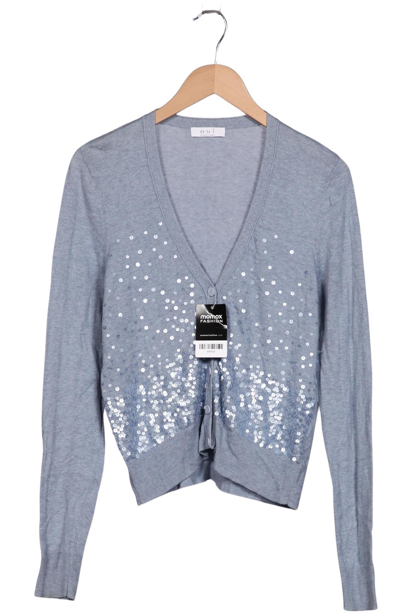 

Oui Damen Strickjacke, hellblau, Gr. 38