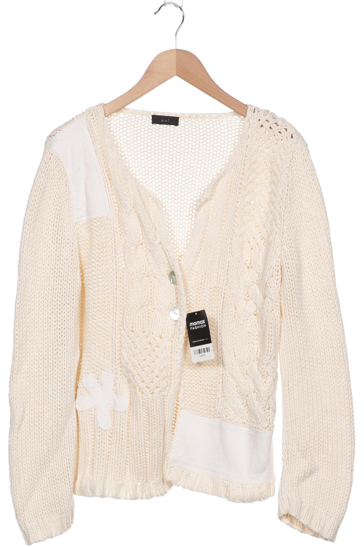 

Oui Damen Strickjacke, cremeweiß, Gr. 42
