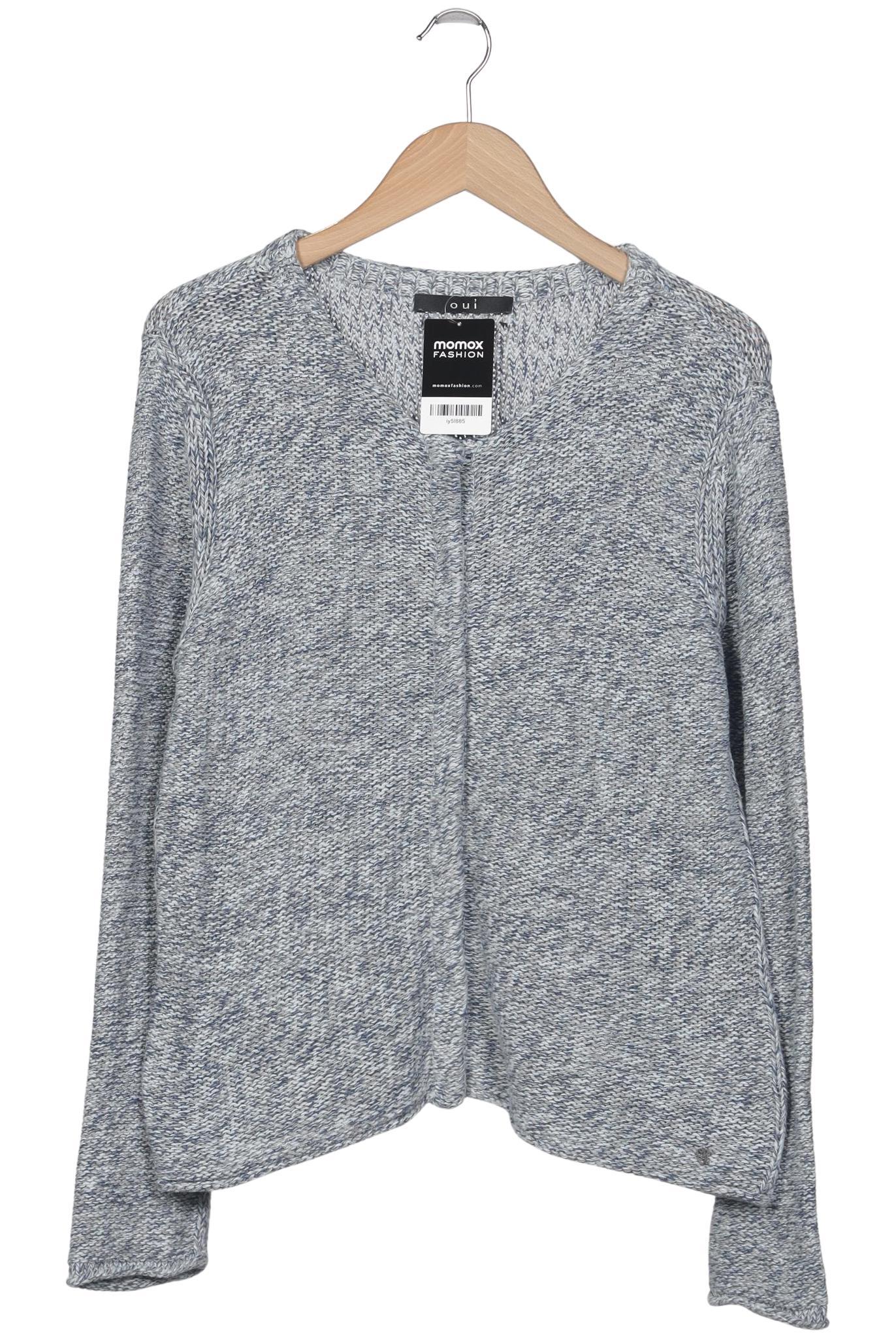

Oui Damen Strickjacke, blau, Gr. 42