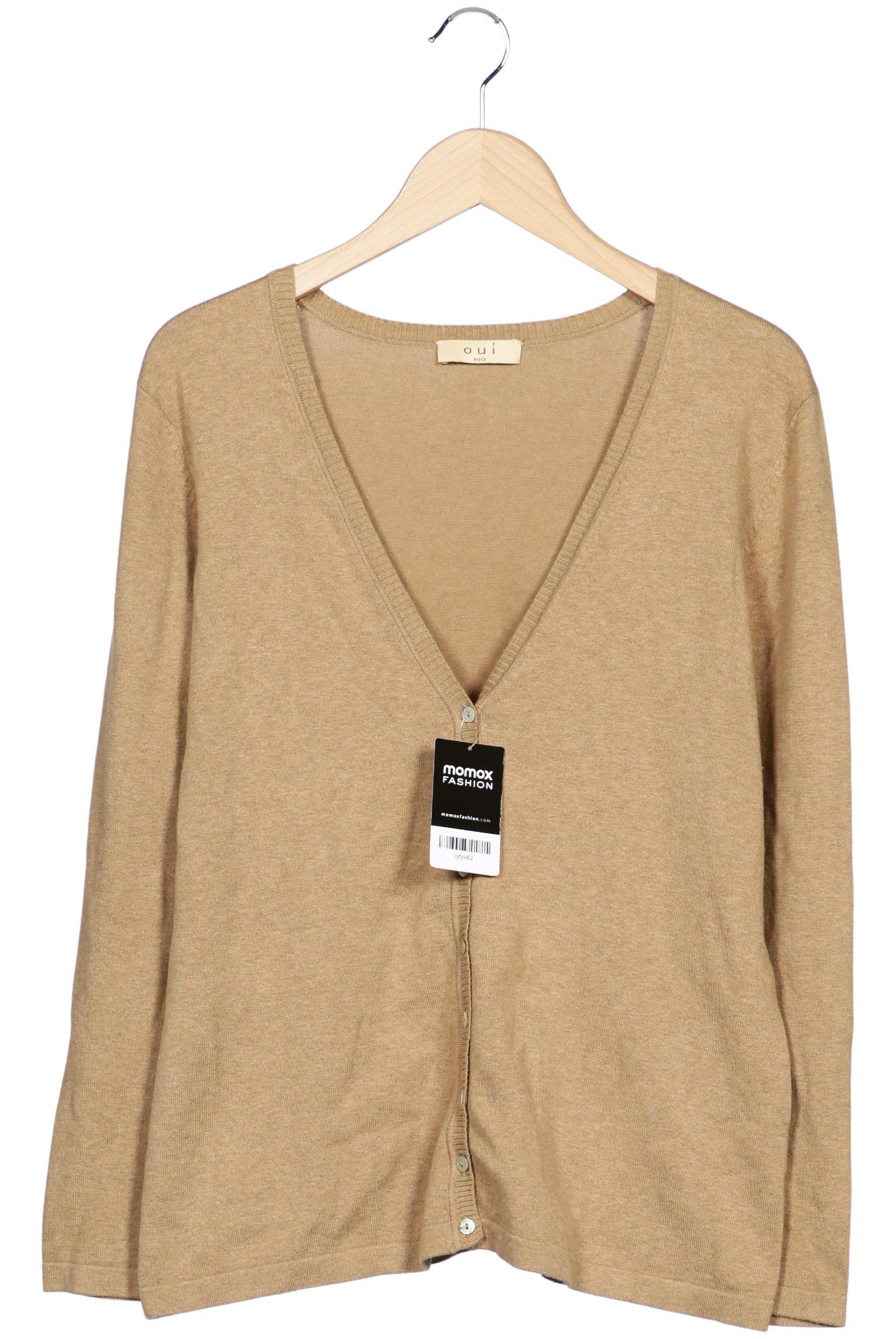 

Oui Damen Strickjacke, beige, Gr. 44