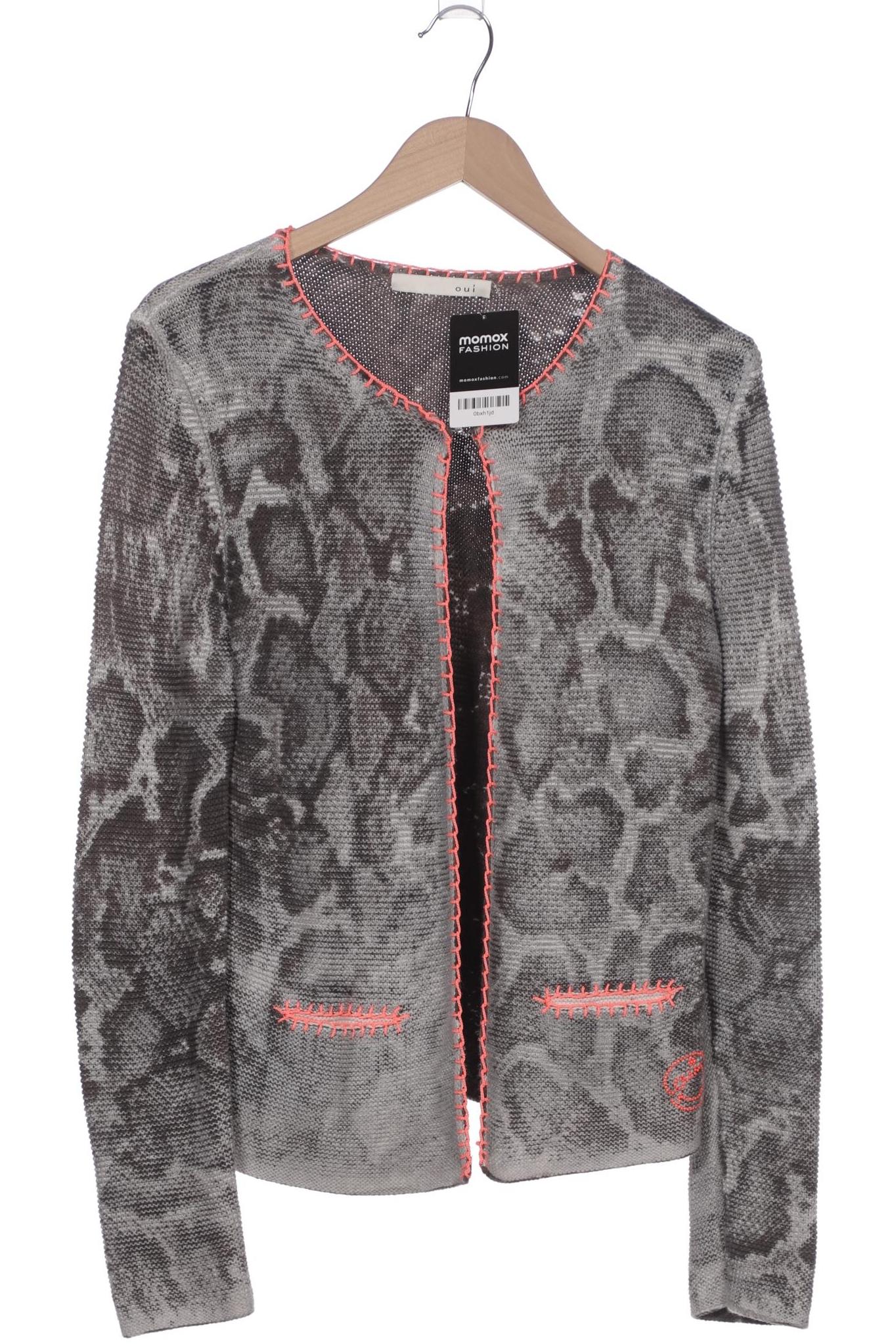 

Oui Damen Strickjacke, grau, Gr. 38