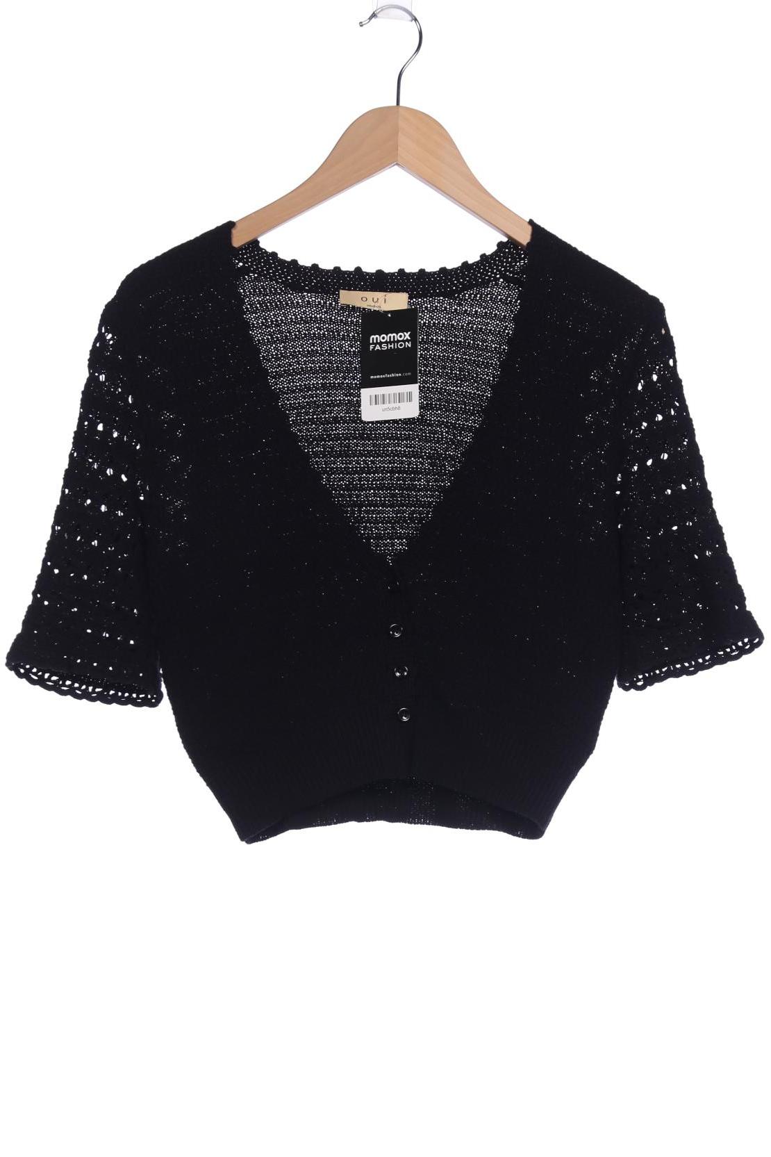 

Oui Damen Strickjacke, schwarz, Gr. 36