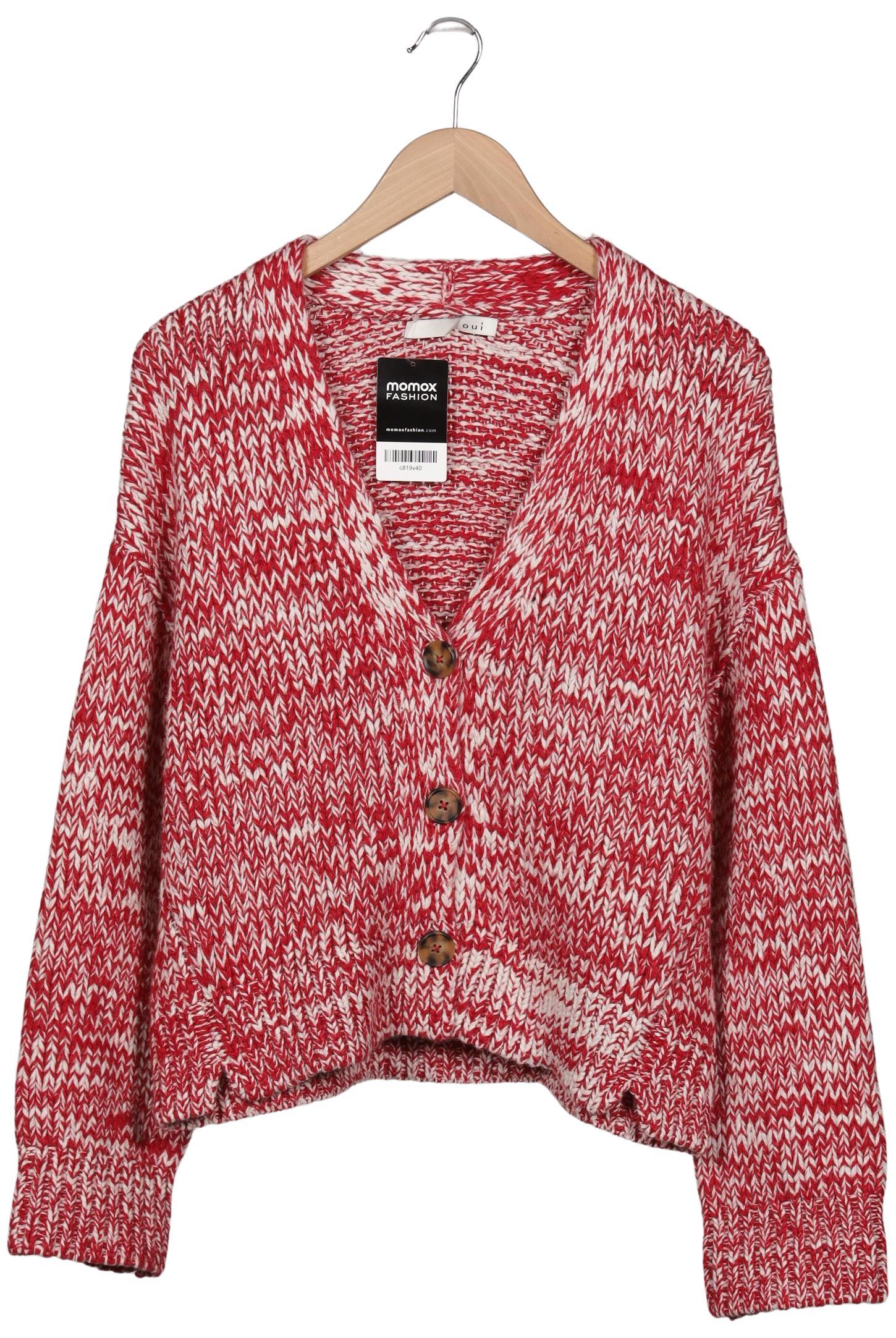 

Oui Damen Strickjacke, rot, Gr. 34