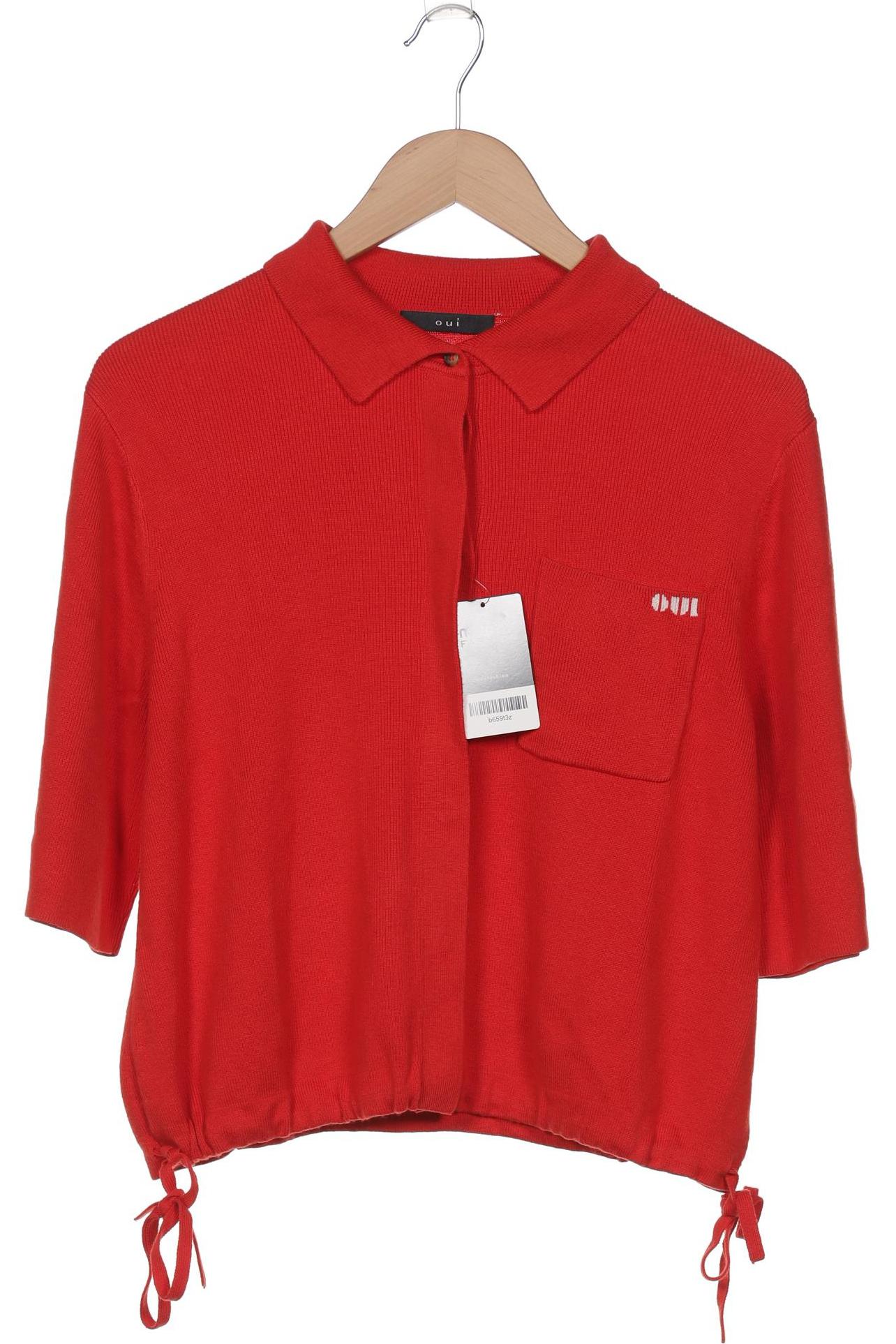 

Oui Damen Strickjacke, rot, Gr. 34