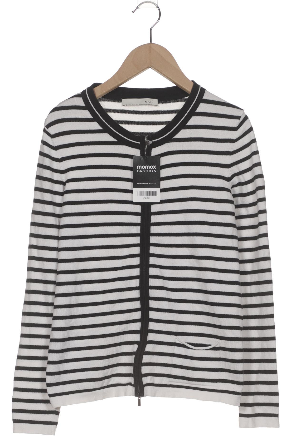

Oui Damen Strickjacke, weiß, Gr. 34