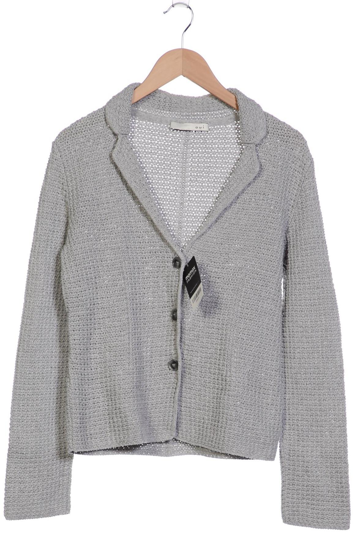 

Oui Damen Strickjacke, grau, Gr. 42