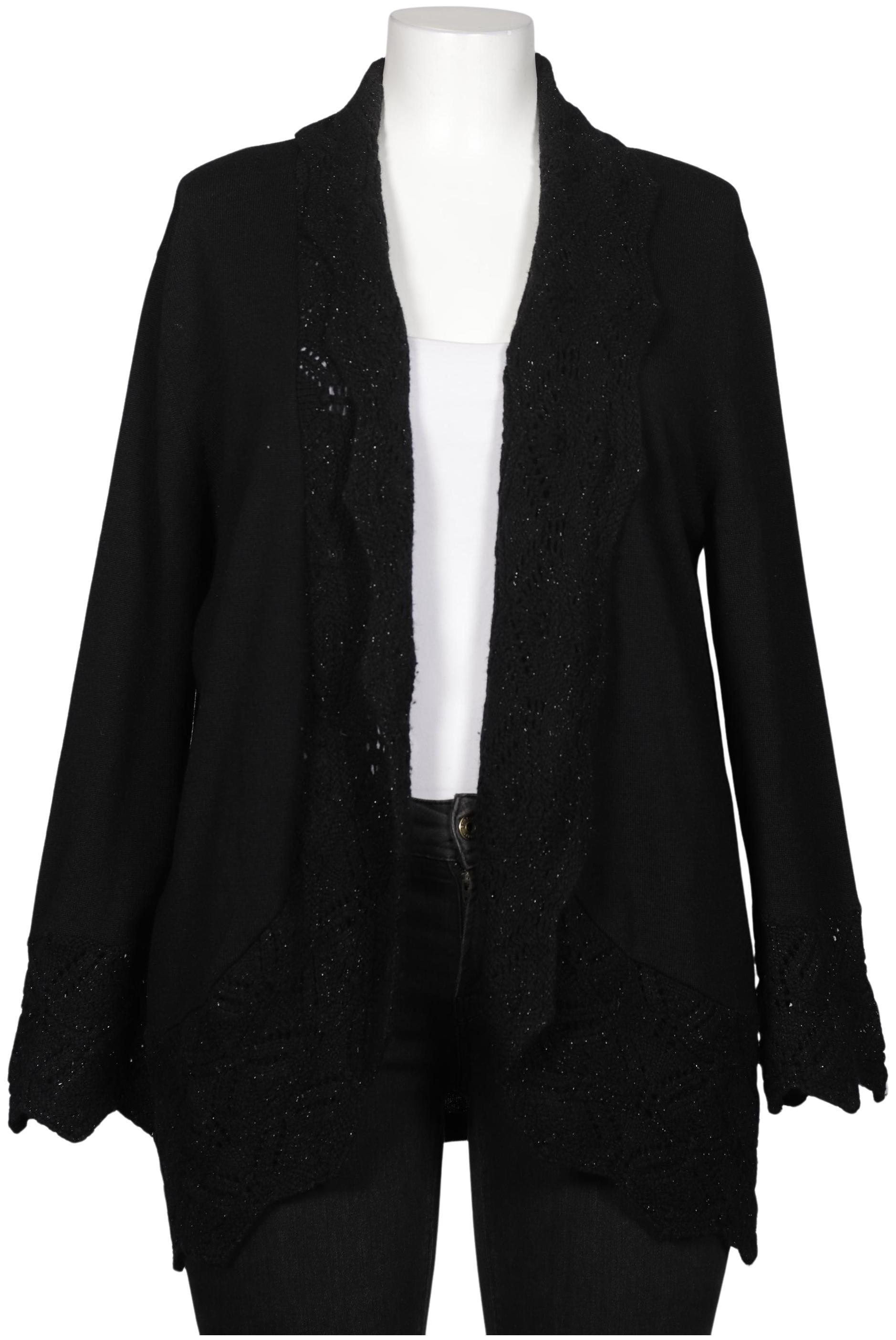 

Oui Damen Strickjacke, schwarz, Gr. 50